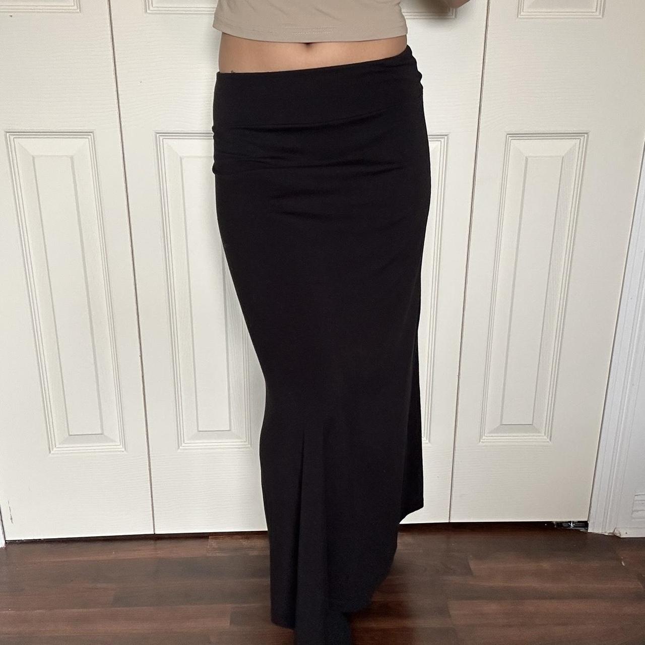 y2k amy byers black long skirt •good condition... - Depop