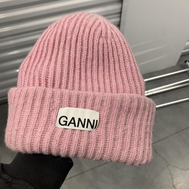 Lilac Sachet Oversized Wool Rib Knit Beanie | GANNI