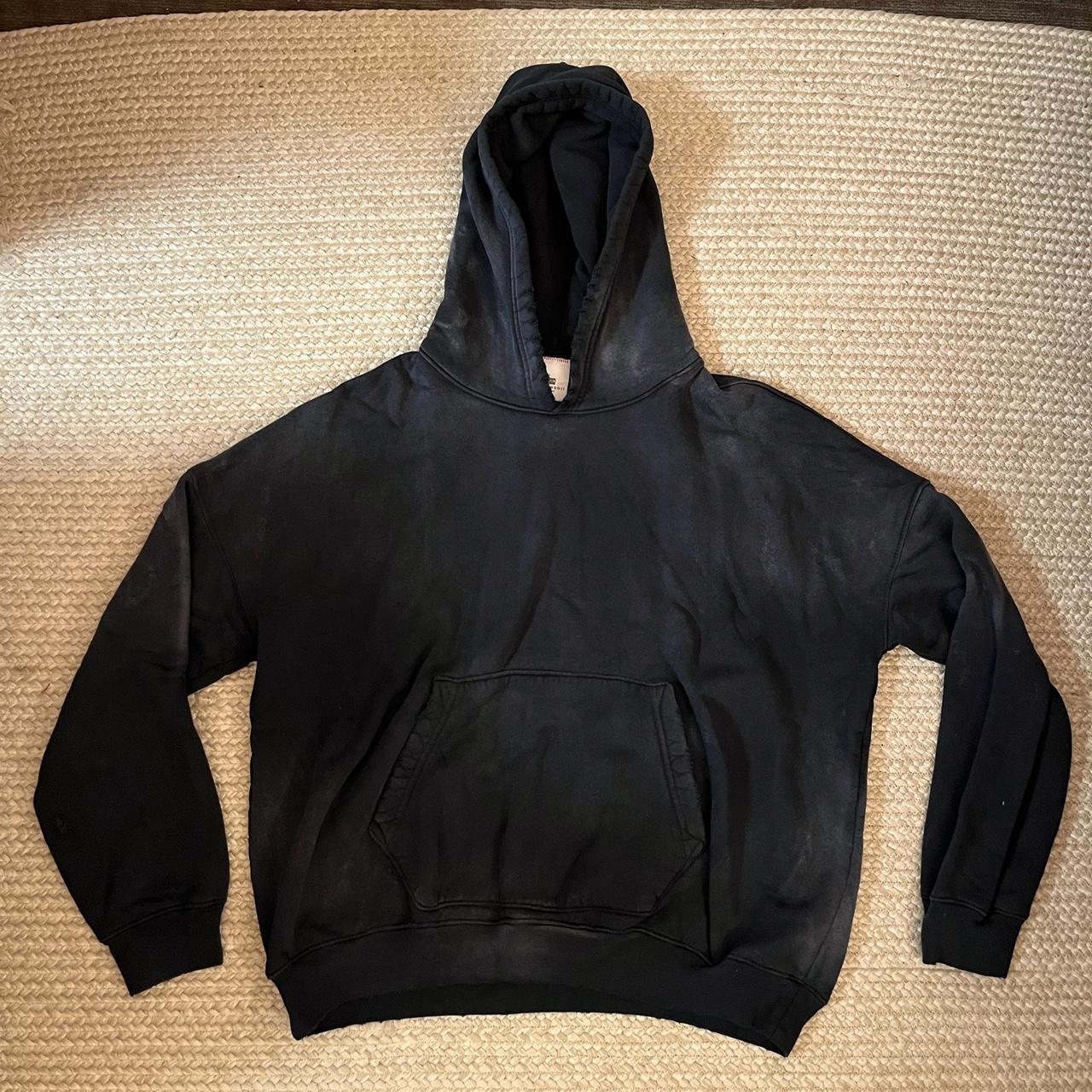 Oversize Cropped Hoodie Black Size M. Brand: Mooji... - Depop