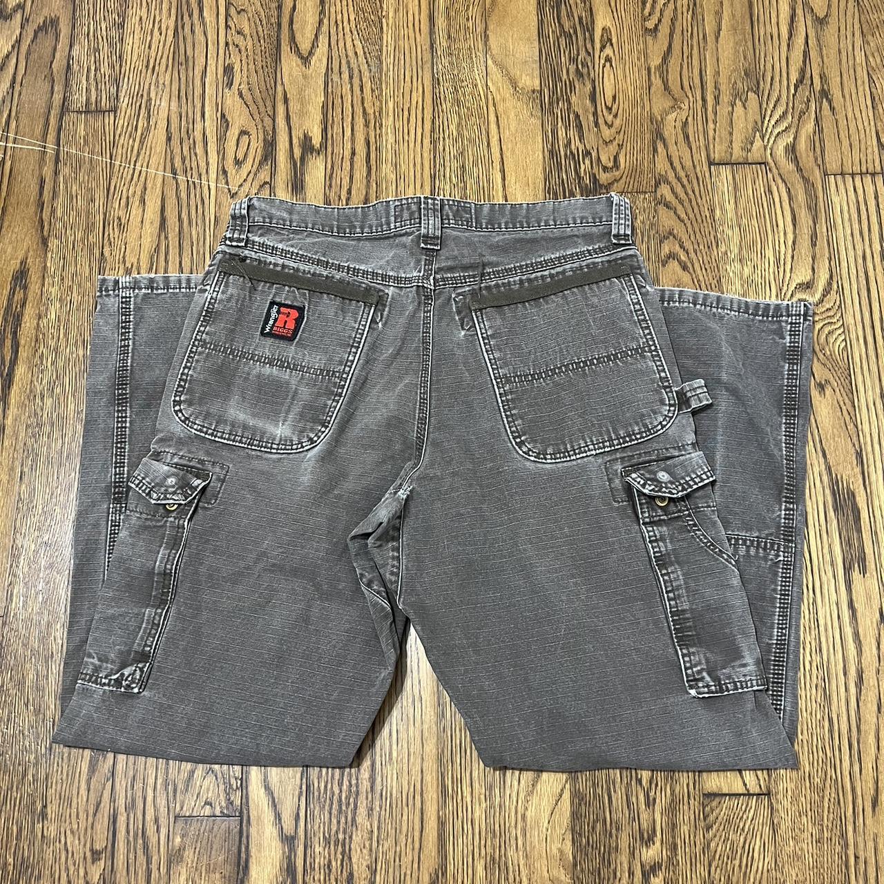 Brown Wrangler carpenter cargo pants. These are like... - Depop