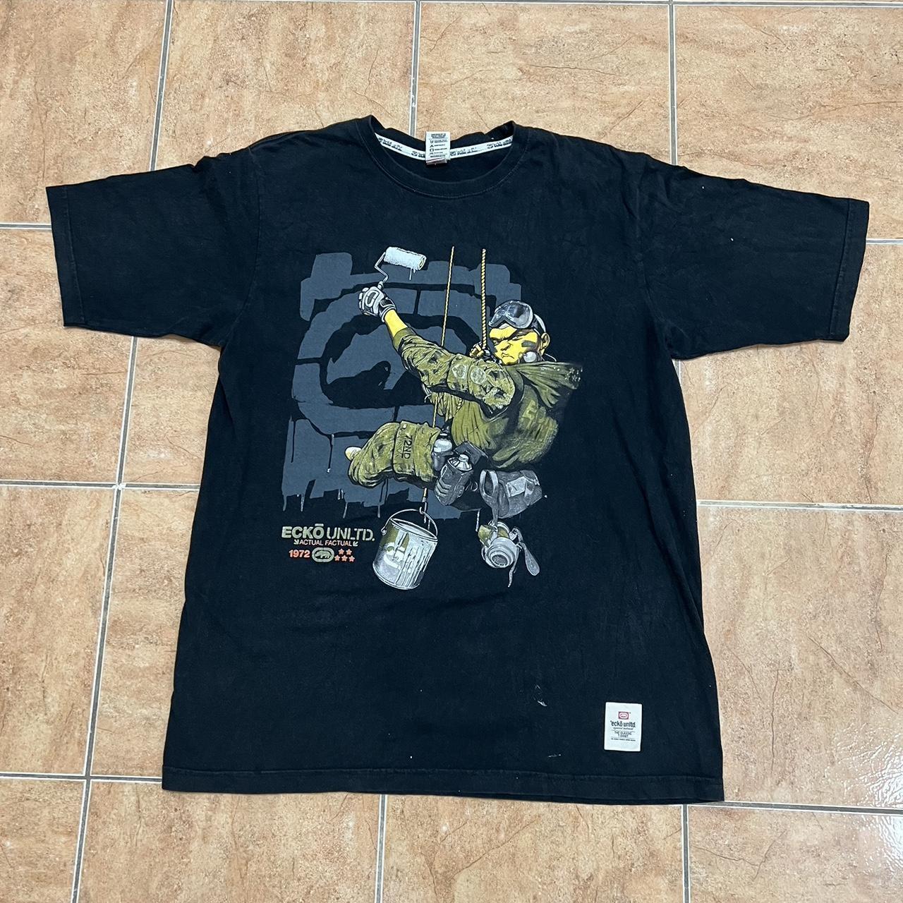 Y2K Ecko graffiti tee Conditon 6/10 some wait on... - Depop