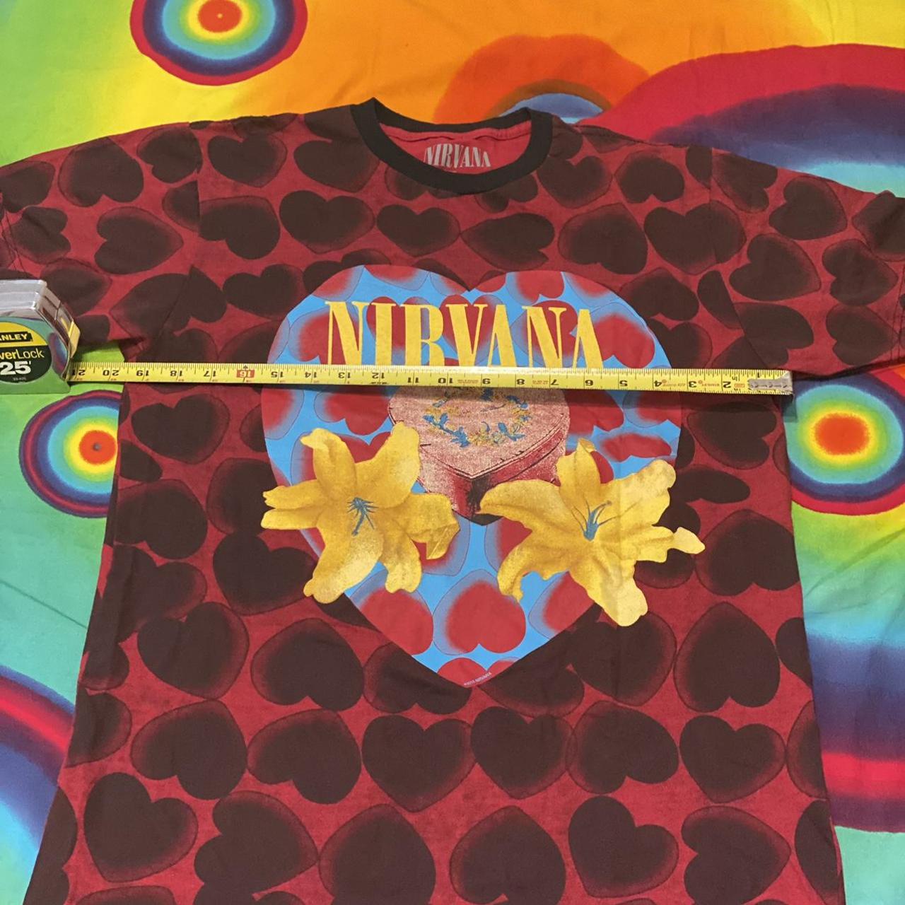 Retro Nirvana Heart Shaped Box Tshirt Large Official... - Depop