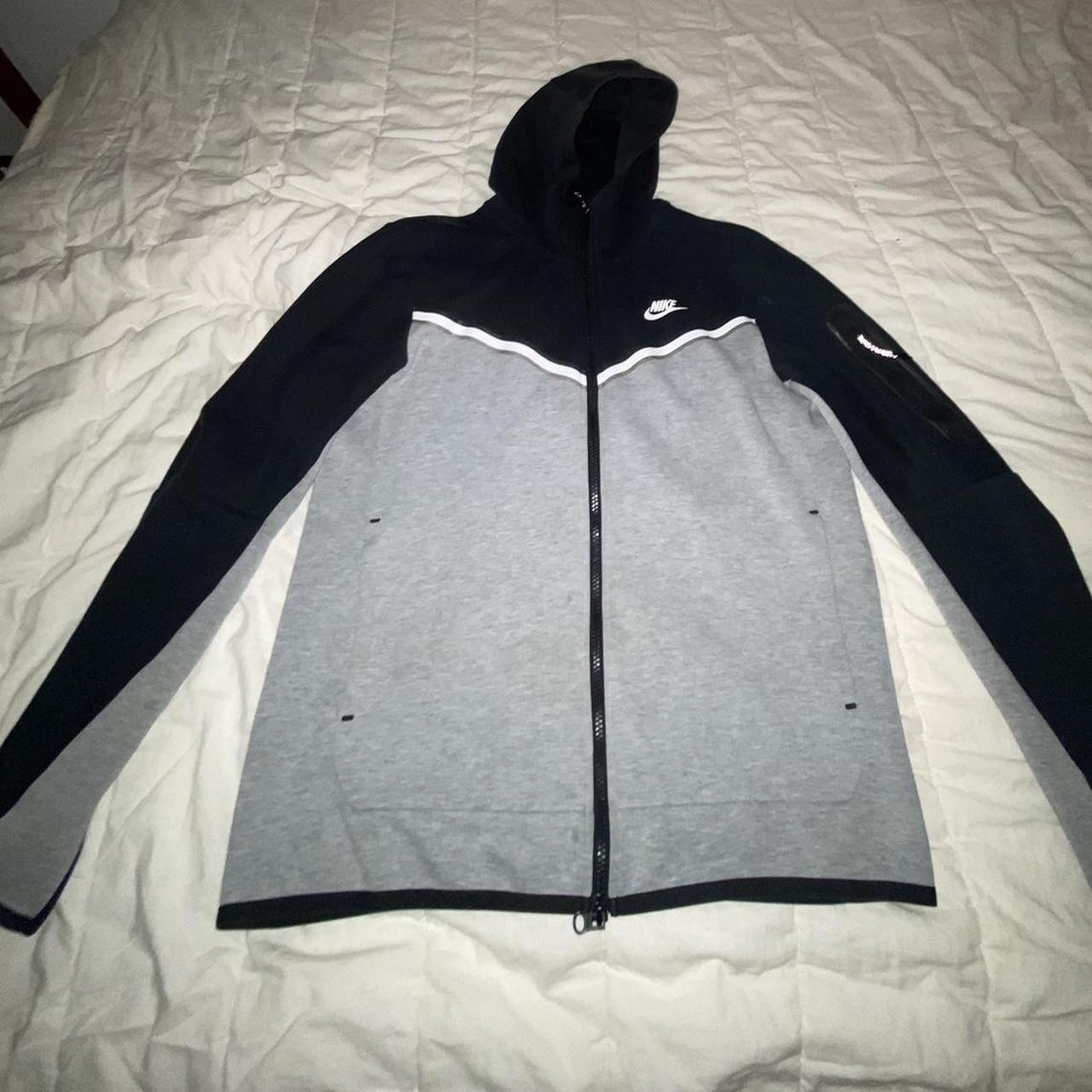 Grey and black tech fleece - Depop