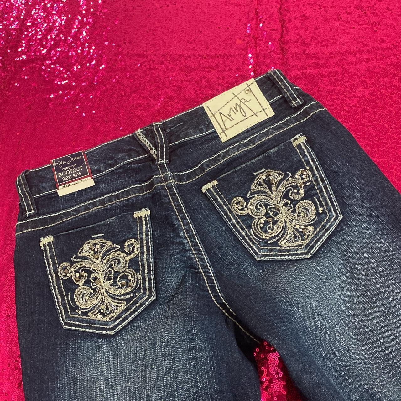 the cyber y2k rhinestone jeans! 🖤🩻 ️this item is... - Depop