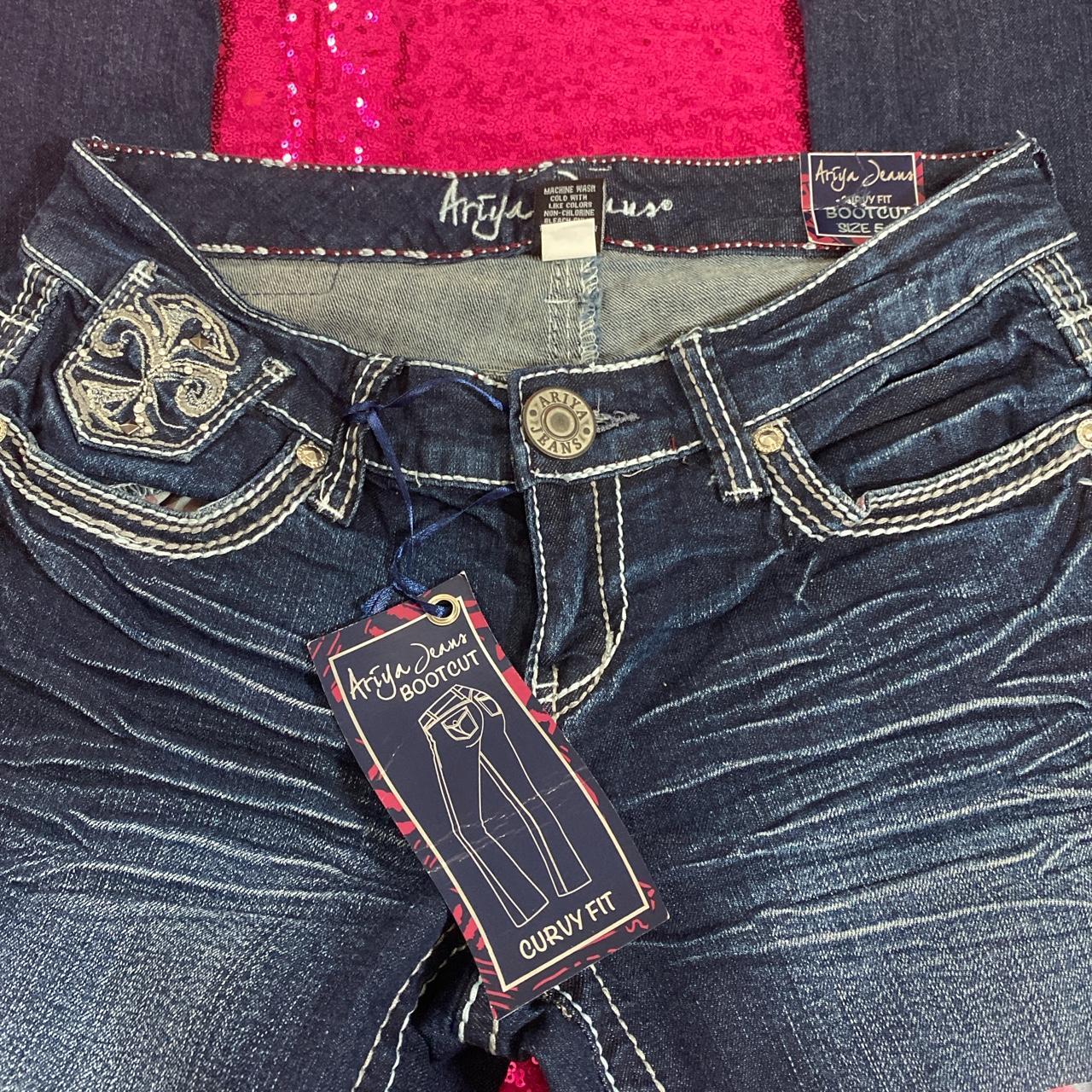 the cyber y2k rhinestone jeans! 🖤🩻 ️this item is... - Depop