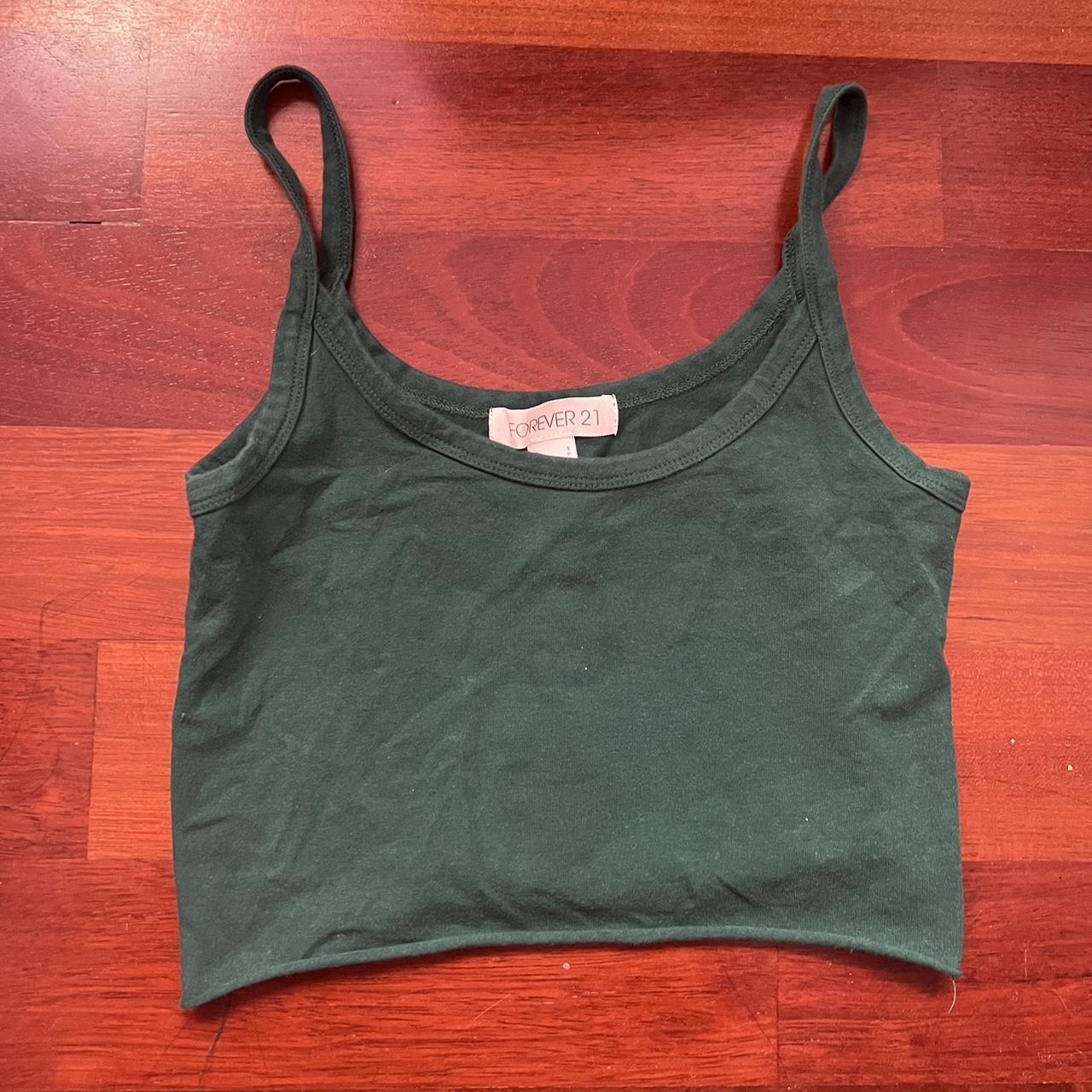 Basic green tank Cute when layered or just to wear... - Depop