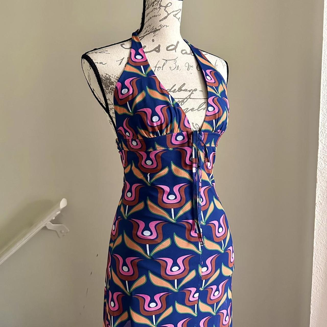 Delia’s 70s style floral print maxi mesh dress. A... - Depop