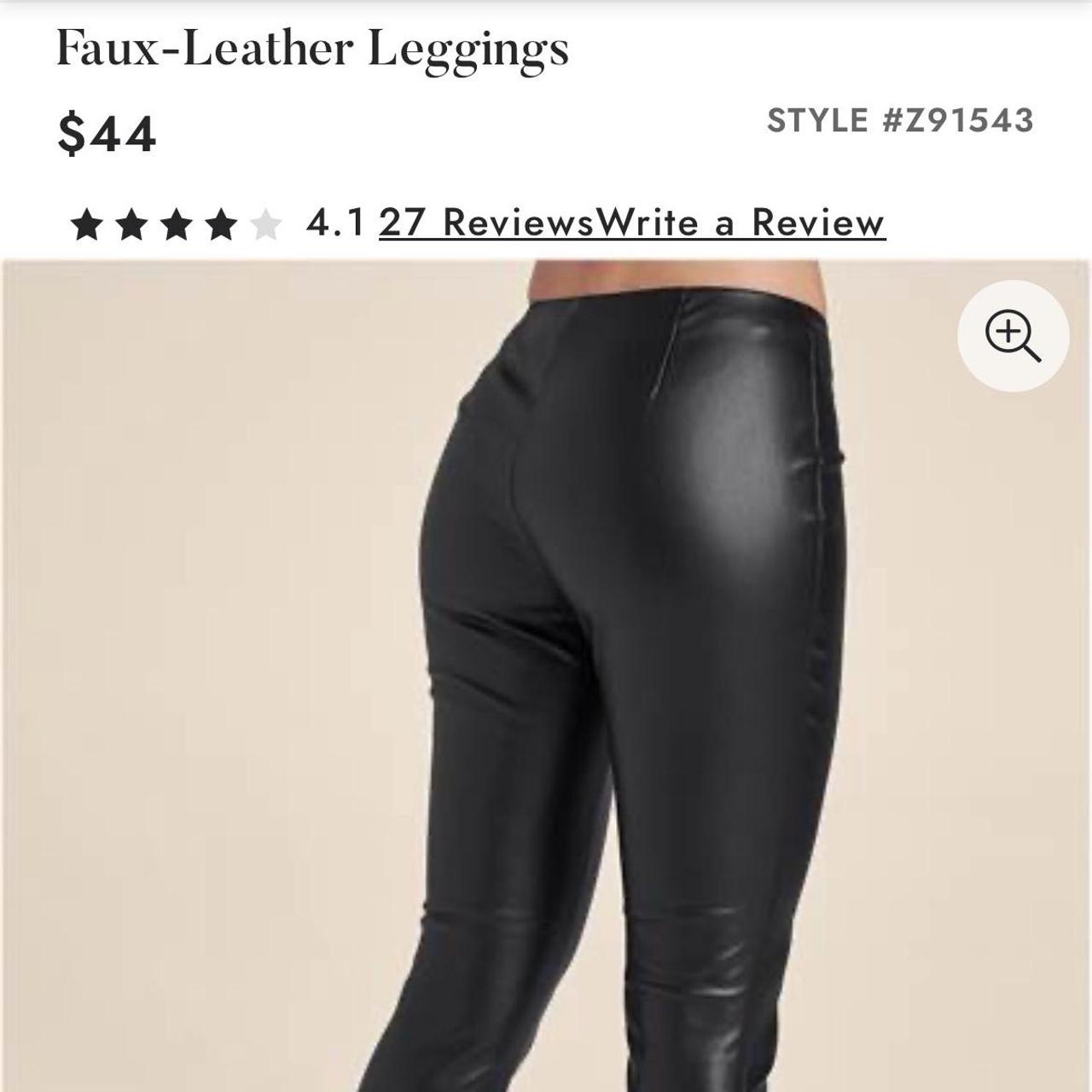 Faux-Leather Leggings in Black, VENUS