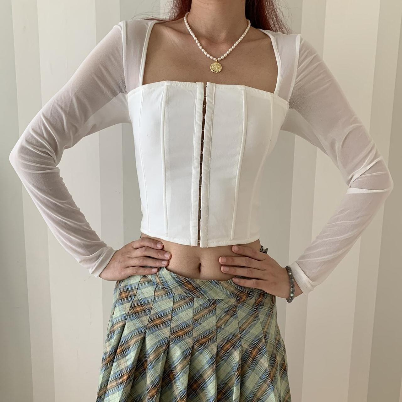 💰PayPal Only💰 White corset crop top cami. WithJean... Depop