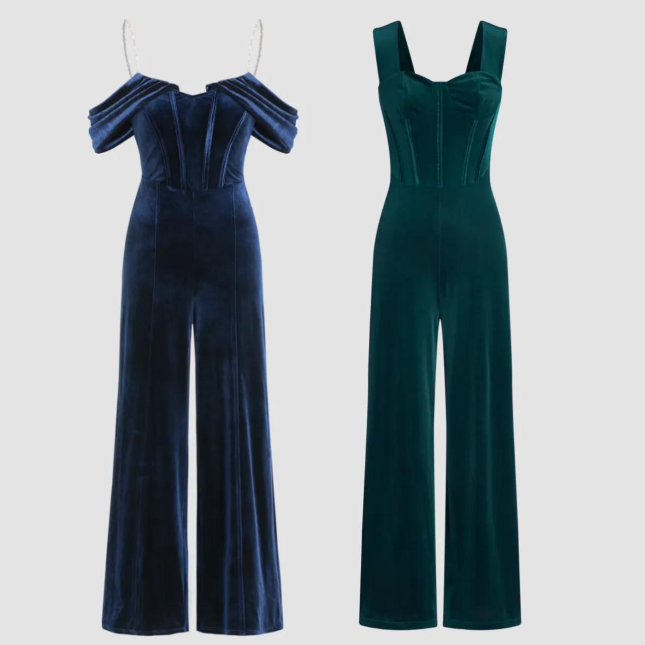 NWT Cider Bundle of 2 Velvet Corset Style Jumpsuits... Depop
