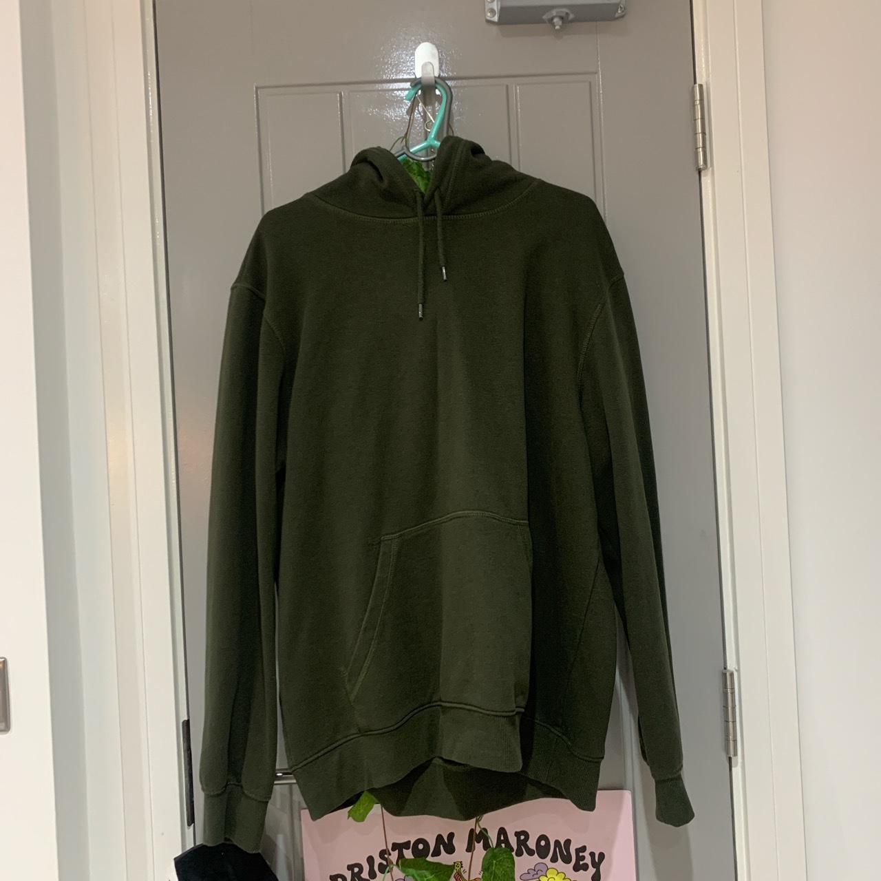 H&M mens green hoodie worn once EXCELLENT condition Depop