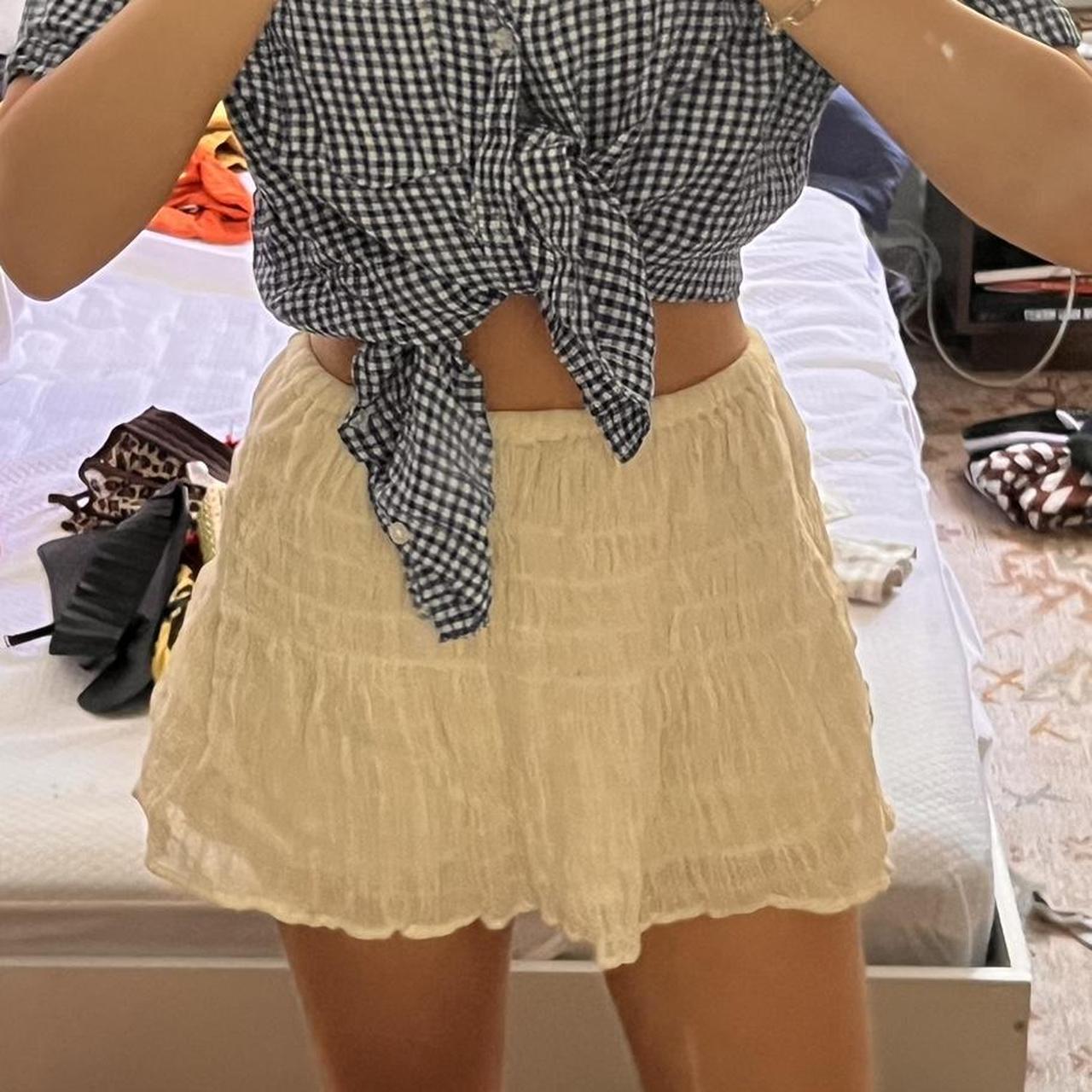 princess polly mini skirt, -flowy layered