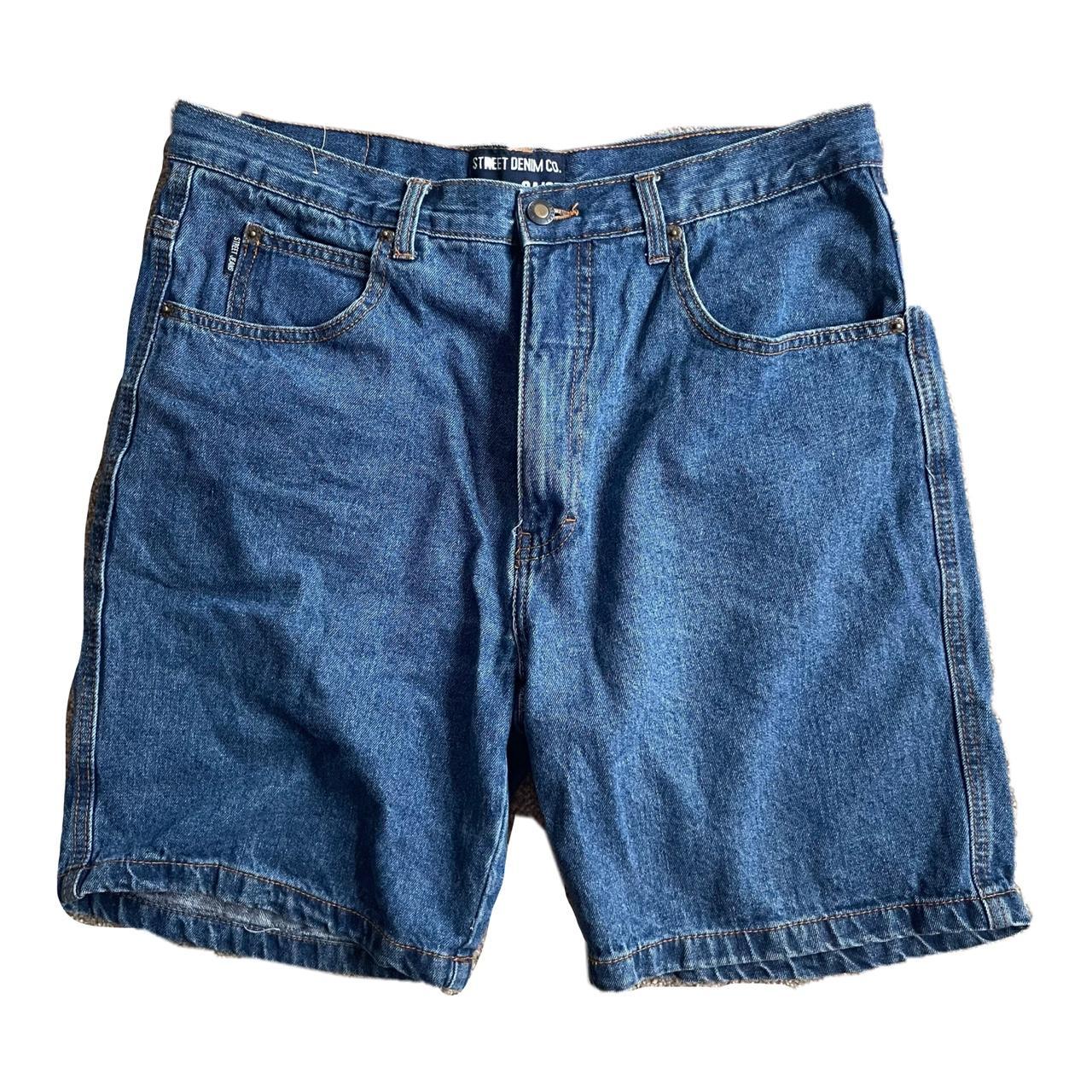 y2k dark wash jorts size 34 imo 30-32 - Depop