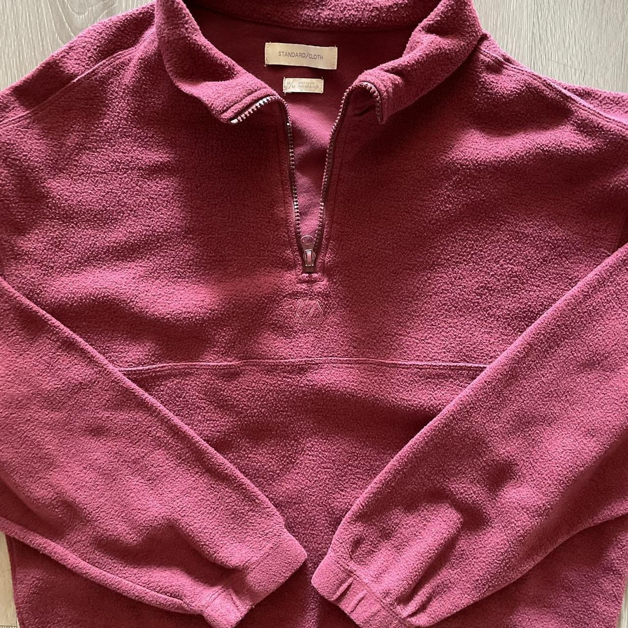 Urban Outfitters Fleece Quarter Zip unisex quarter... - Depop