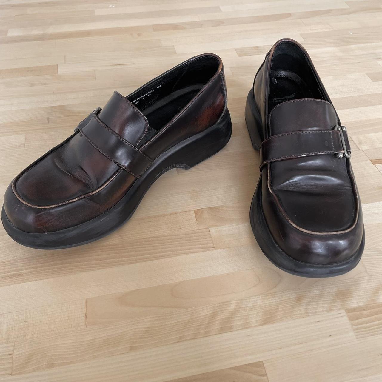 Dansko Women's Brown and Black Loafers | Depop