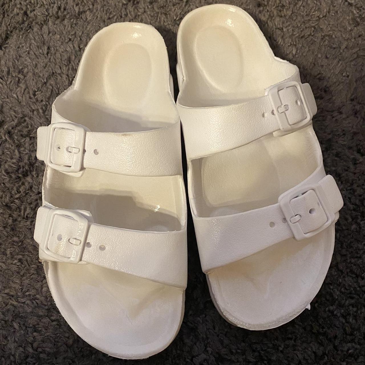 Walmart Women S White Sandals Depop   P0 