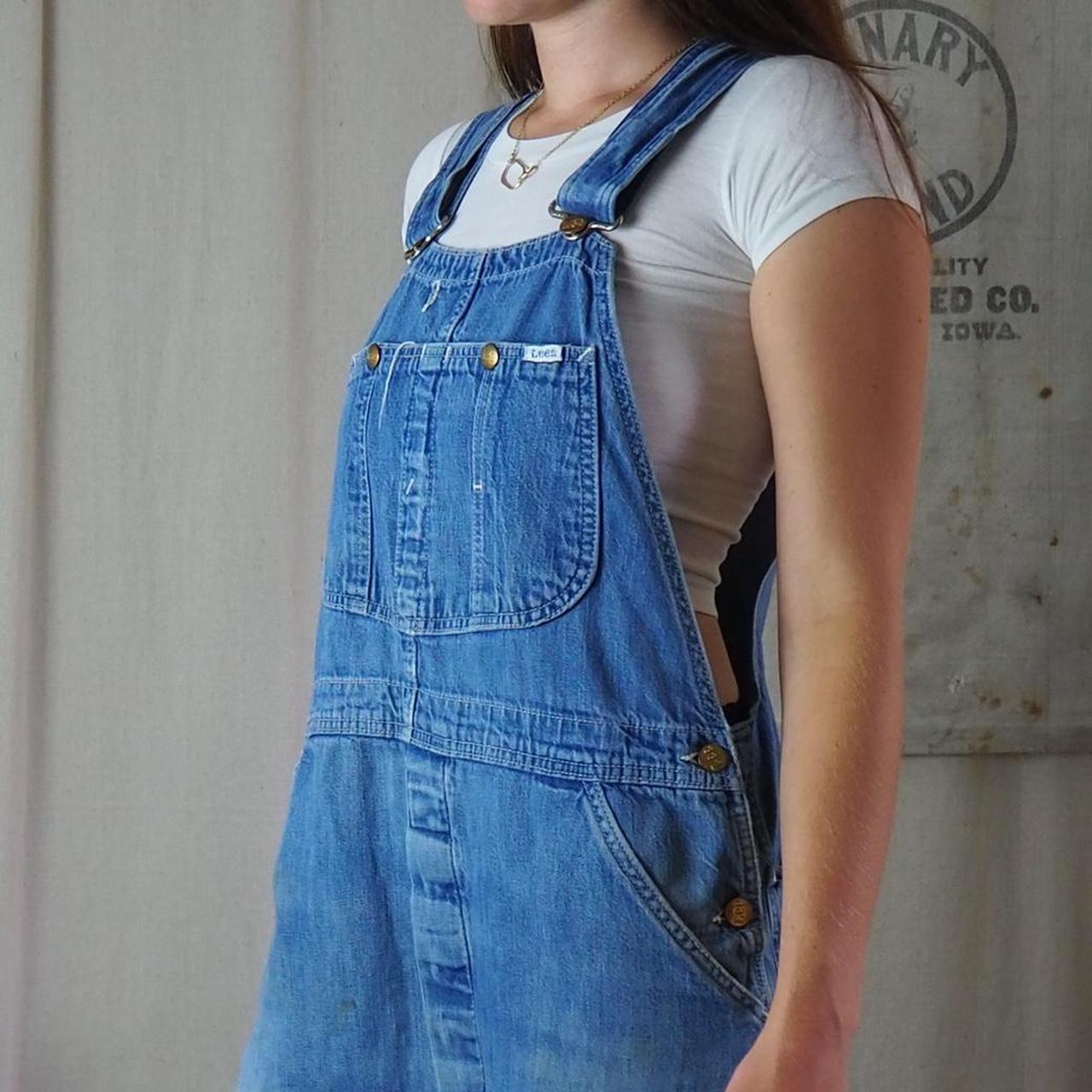 1960/1970s Lee Denim Overalls with Original Mends | Depop 1960/1970s Lee Denim Overalls with Original Mends | Depop
