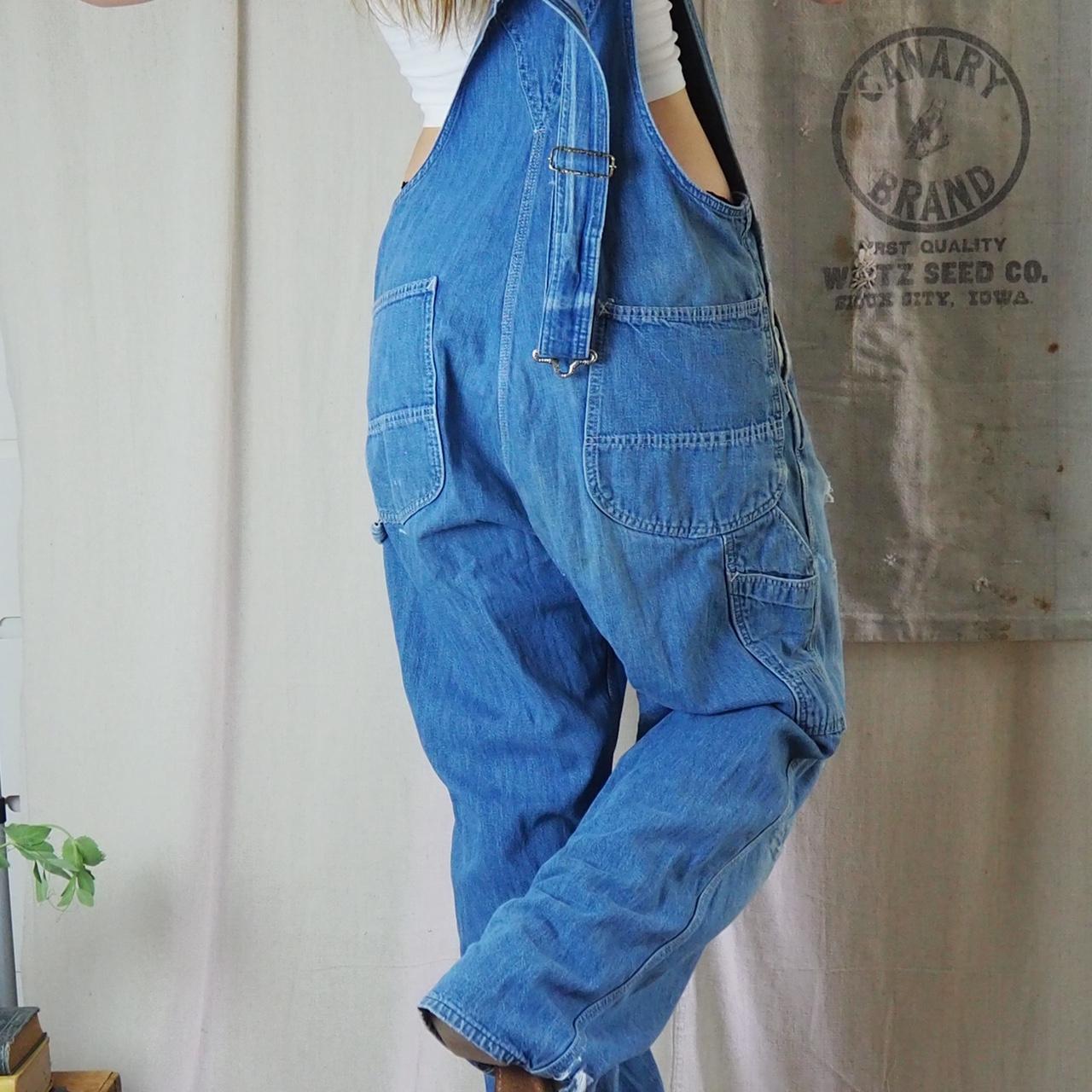 1960/1970s Lee Denim Overalls with Original Mends | Depop 1960/1970s Lee Denim Overalls with Original Mends | Depop