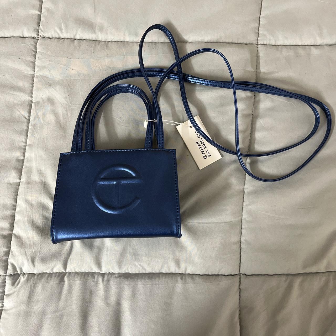 Telfar cobalt blue tote bag, size small. Never worn,... - Depop