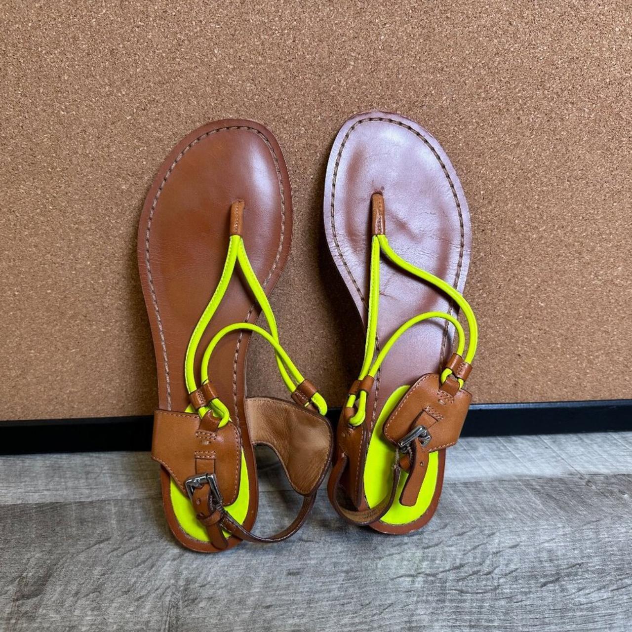 coach neon sandals