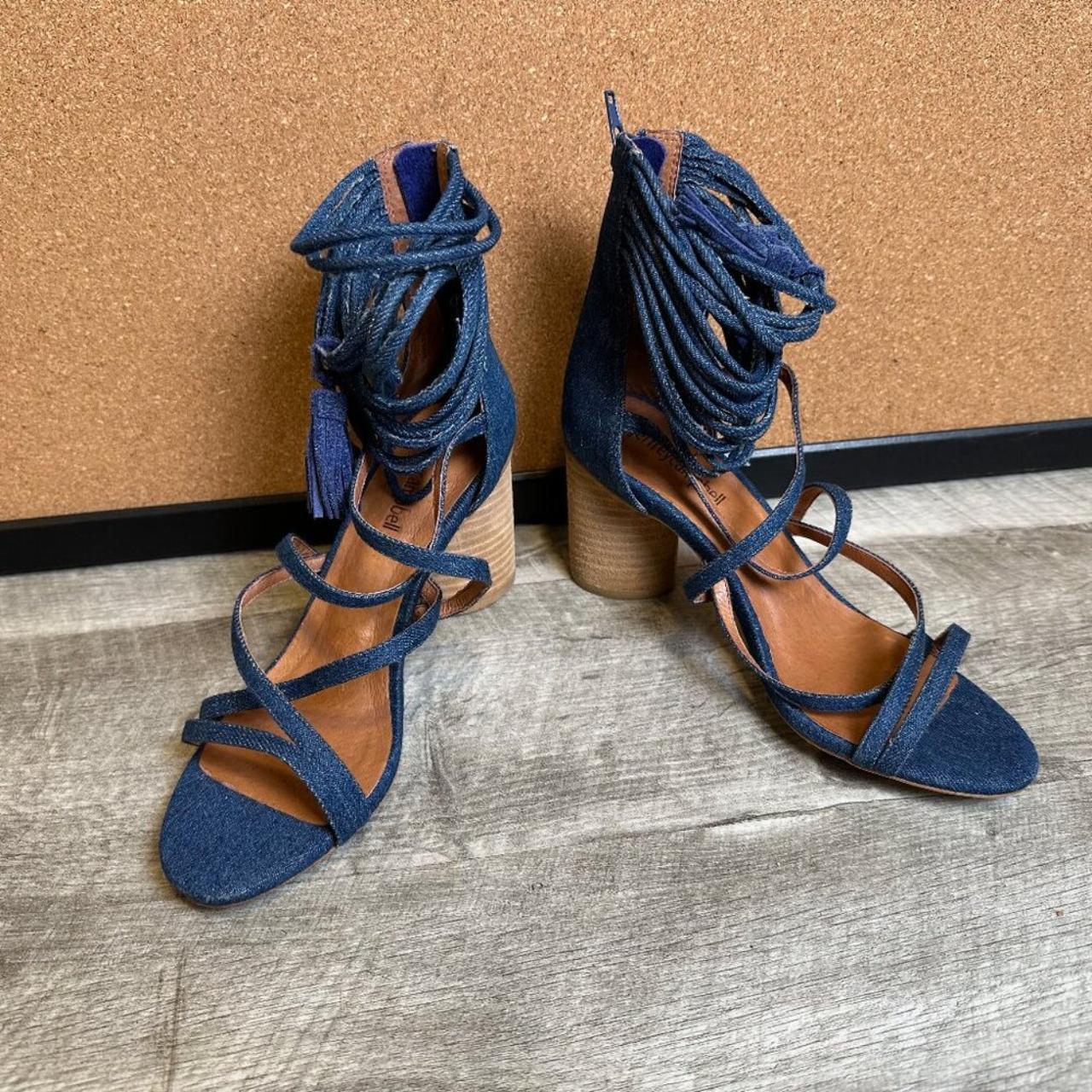 Jeffrey Campbell Despina Strappy Denim Jean Heeled. Depop