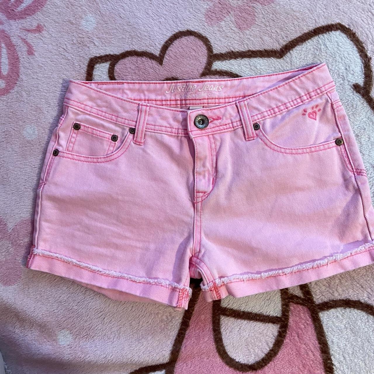 Justice Women's Pink Shorts | Depop