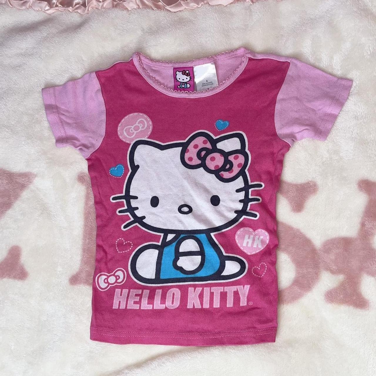 hello kitty baby tee ~ ♡ kids size 8 fits an... - Depop