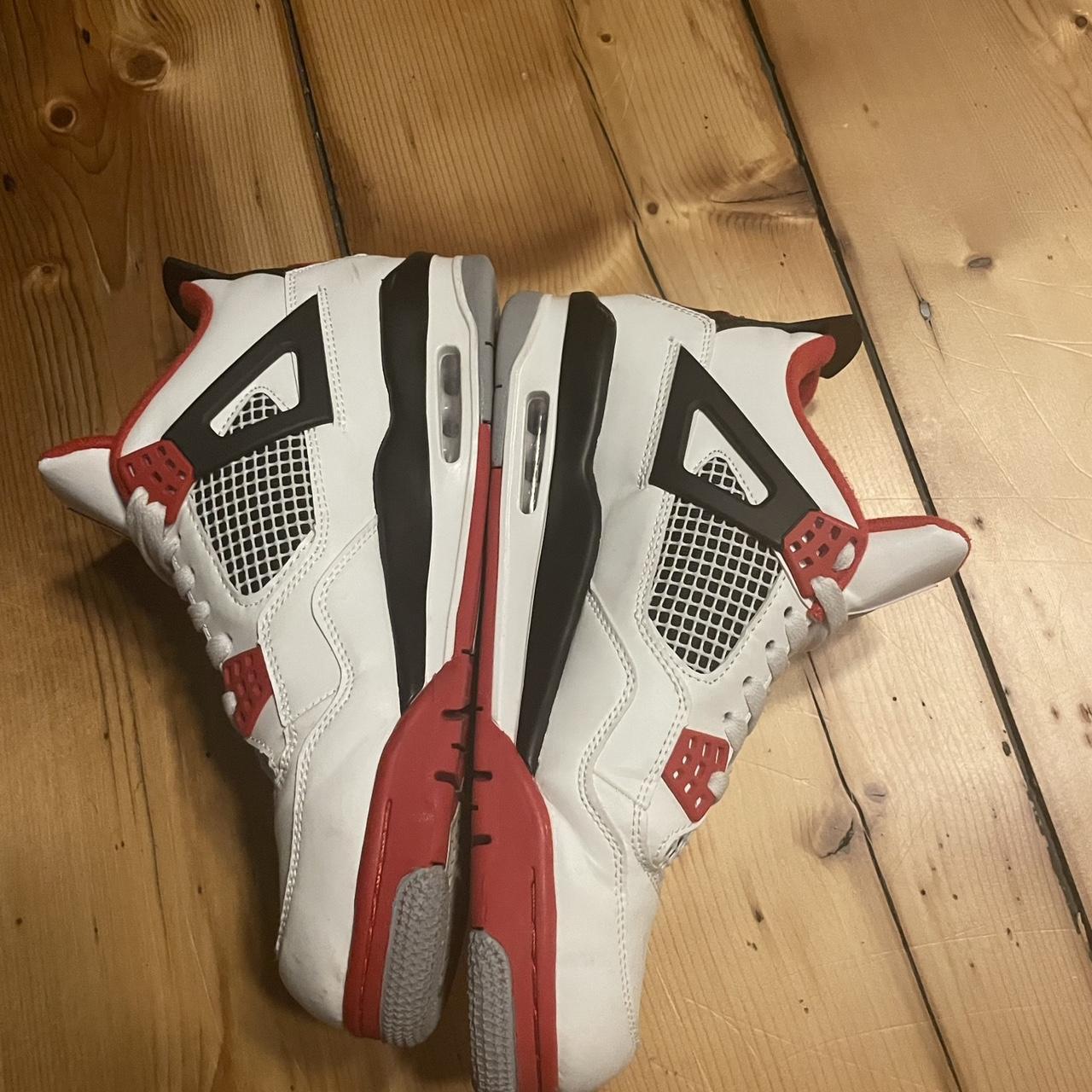 mens red and white jordans