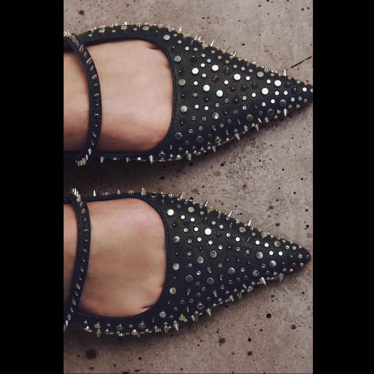 Zara 2024 studded flats