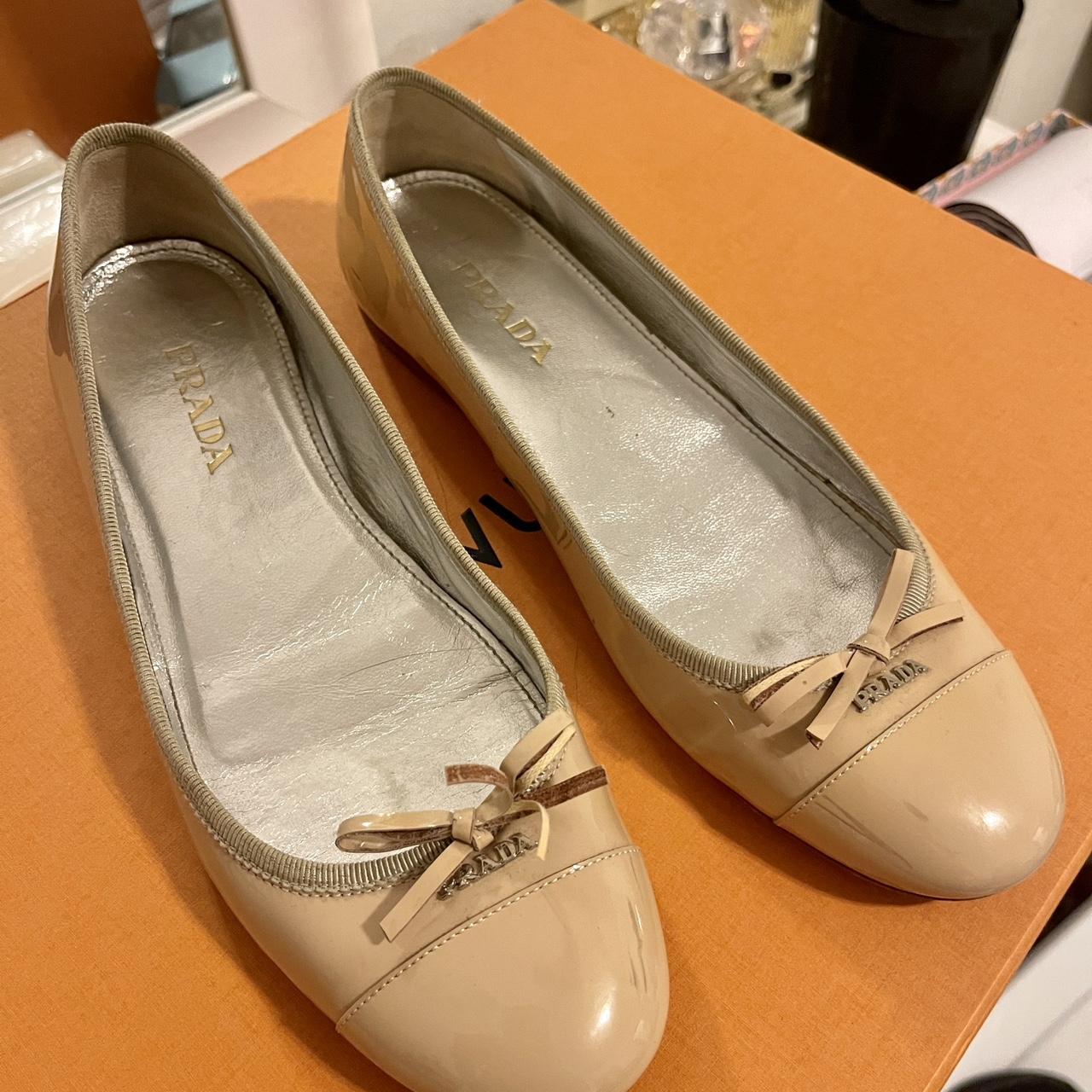 Prada Ballet Flats Soooo cute and an insane item to. Depop