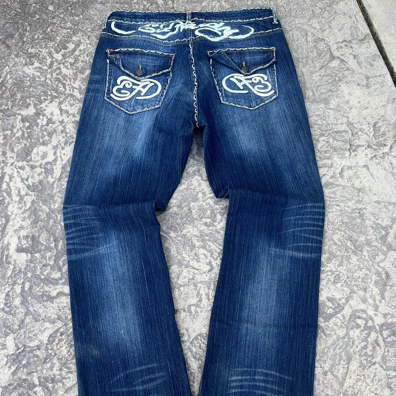 y2k Ed Hardy Jeans Women’s Bootcut Jeans Size... - Depop