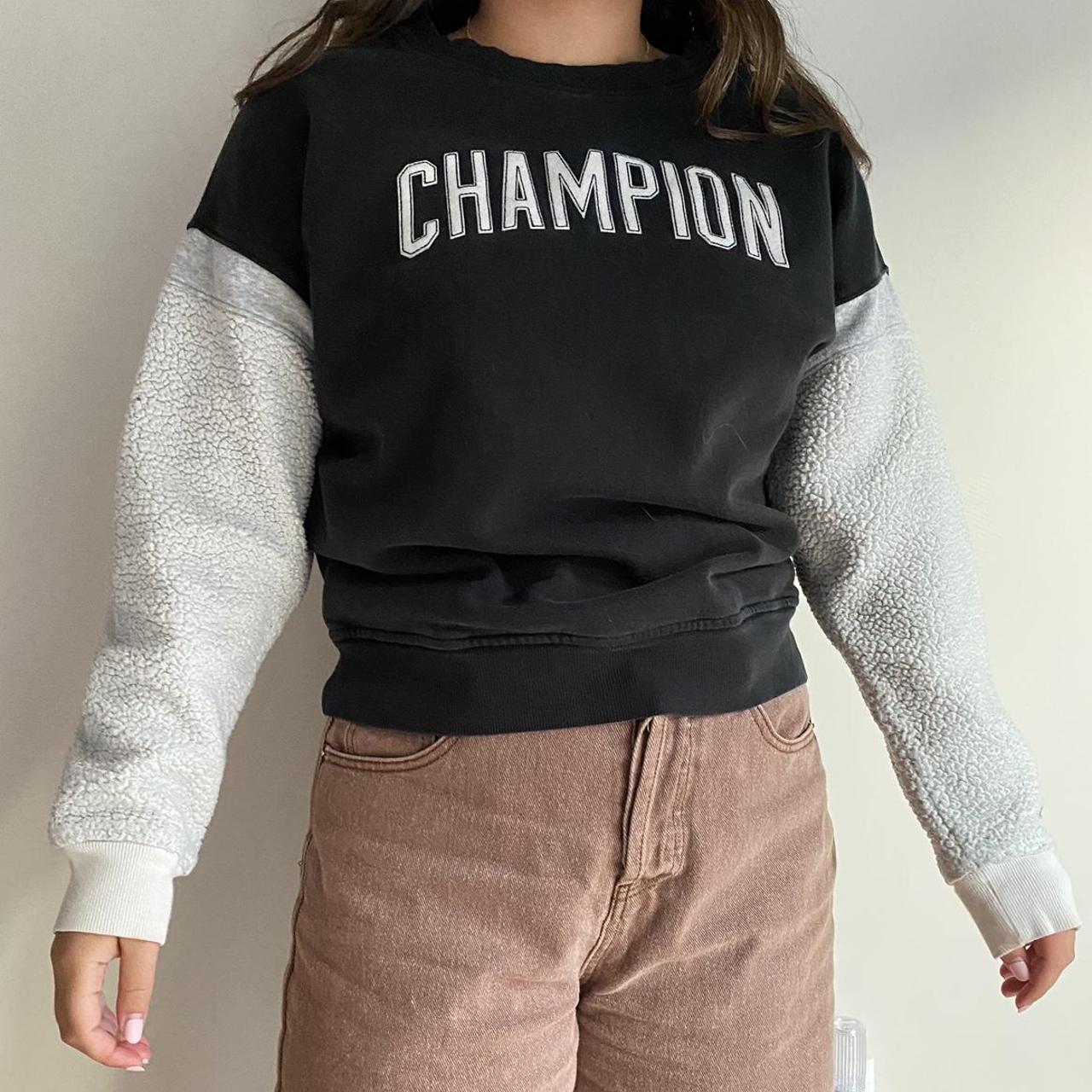 Champion black 2024 sweater women's