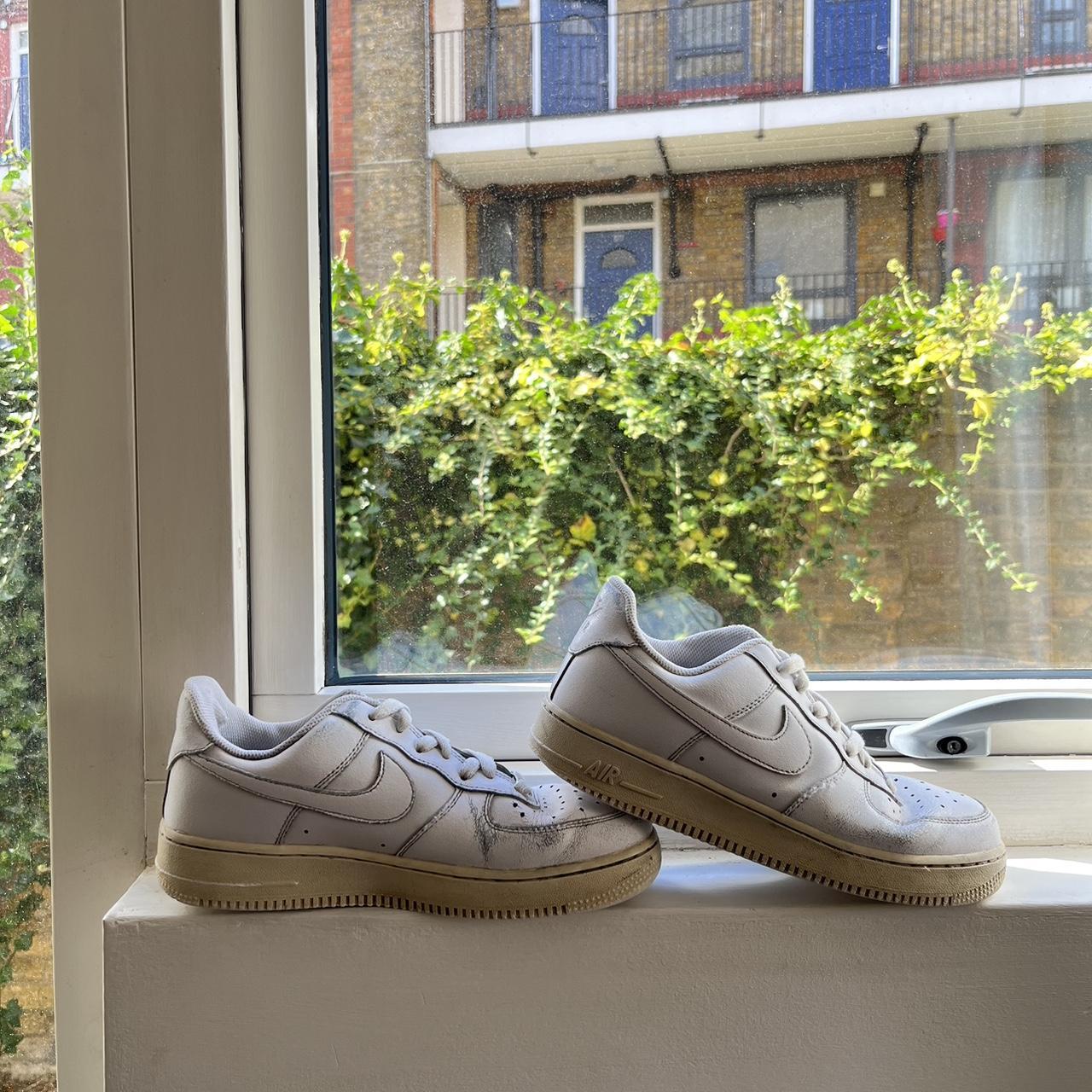 White Women s Air Force 1 Size UK 5. Used and quite. Depop