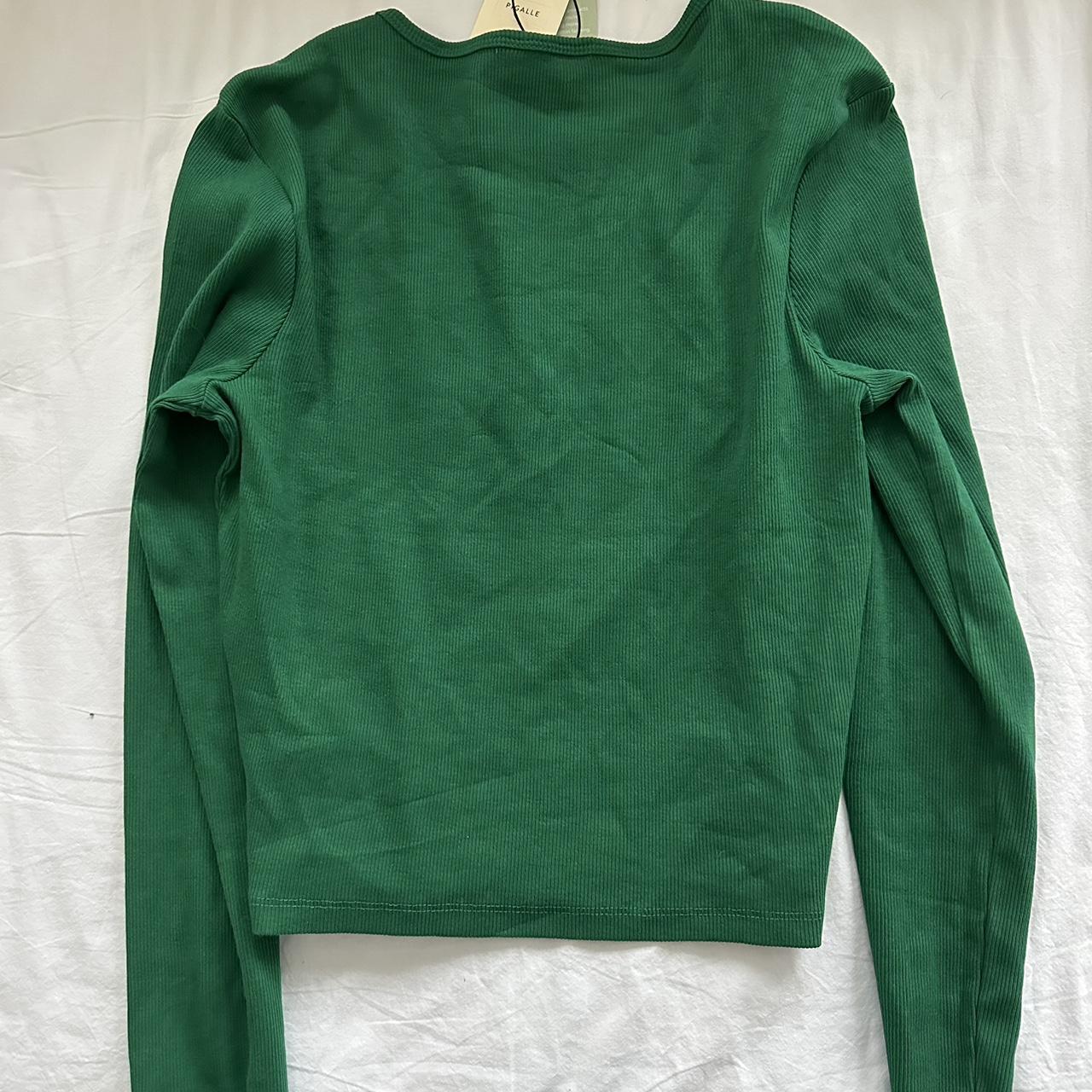 Pigalle green ribbed long sleeve Fits sizes:... - Depop