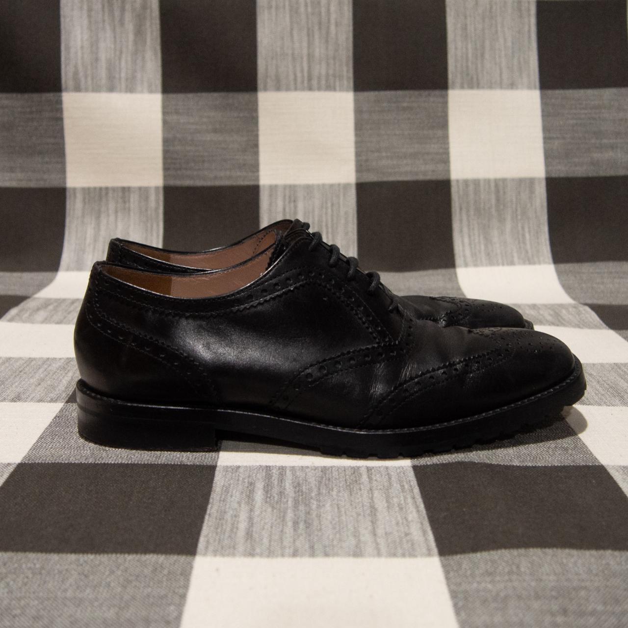 Dries Van Noten black lace up brogues with lug