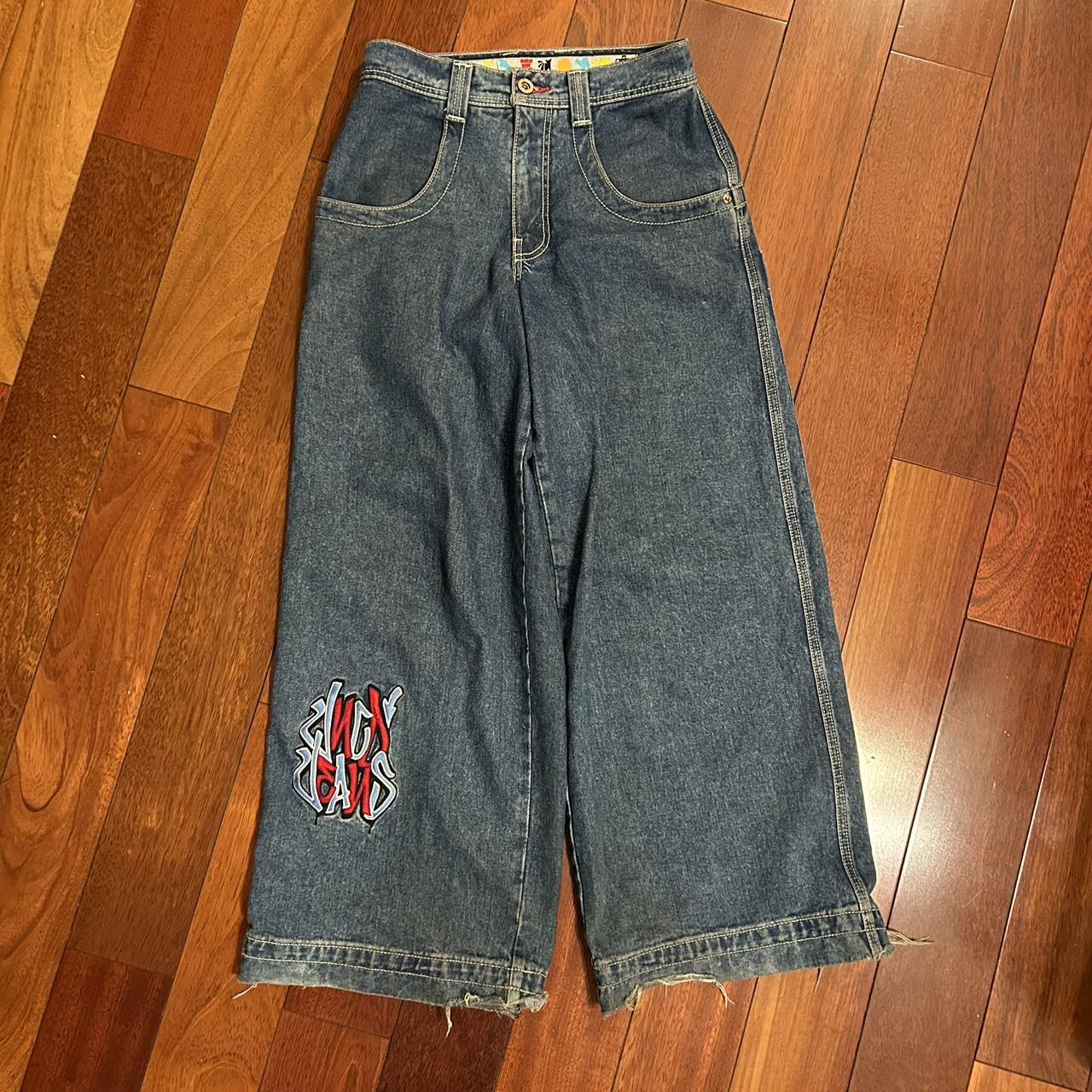 Vintage jncos size 28x30 beautiful distressing at... - Depop