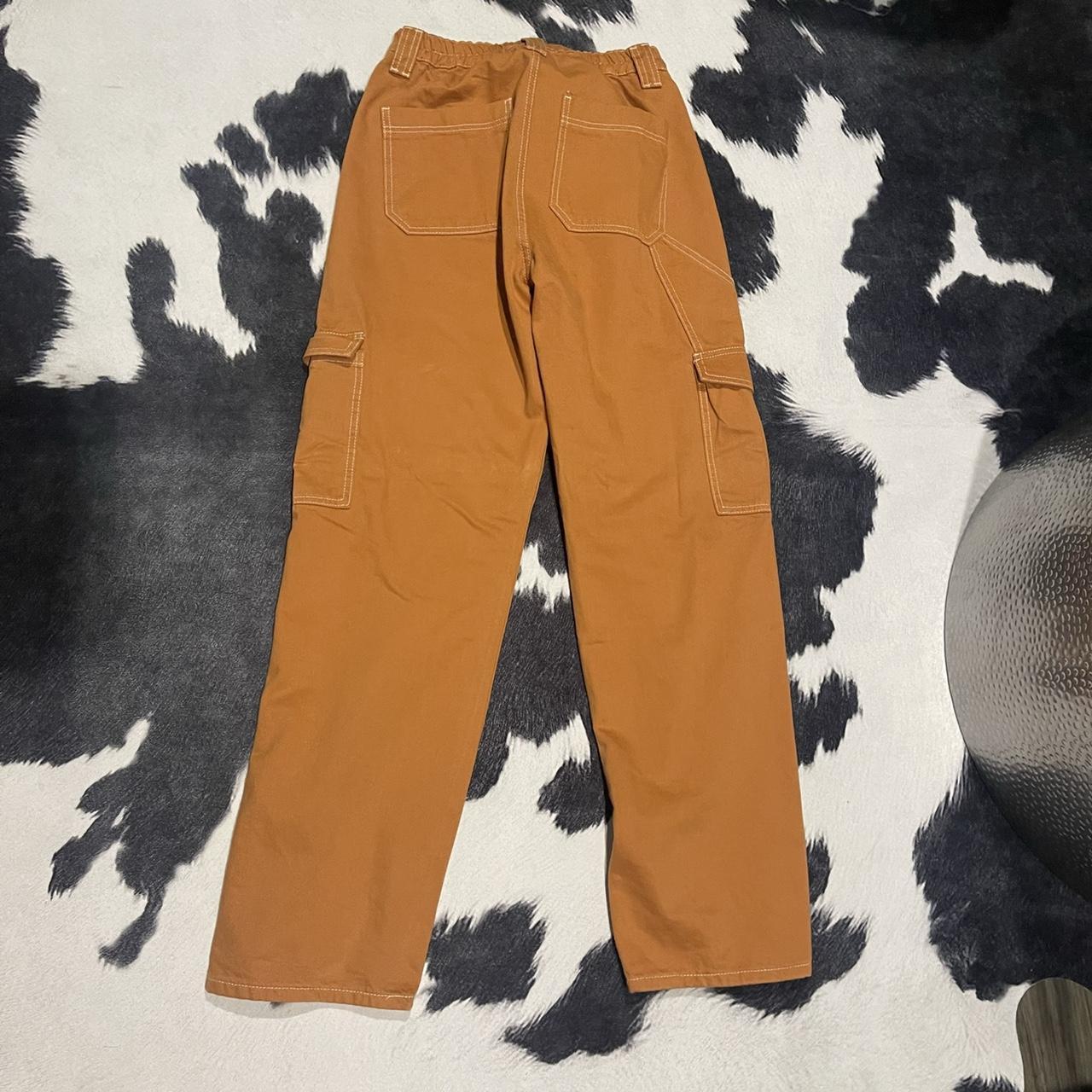 Orange cargo clearance pants fashion nova