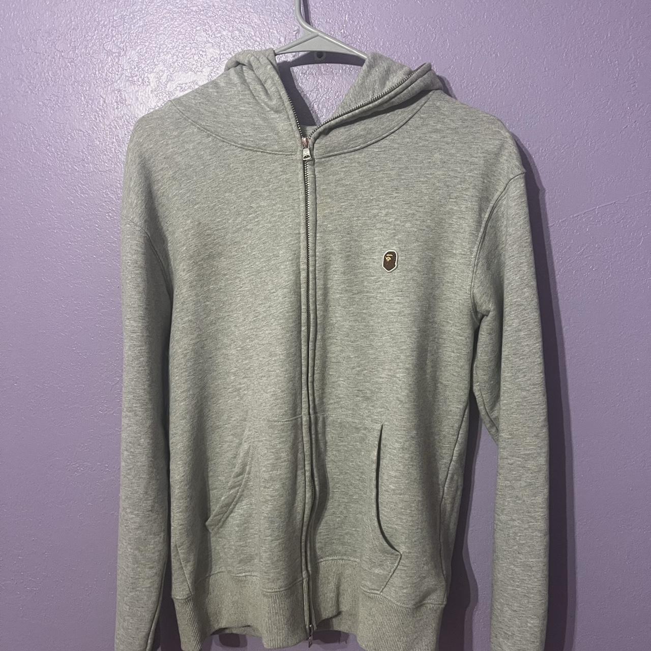 Bape full zip Grey Medium fits like small Depop