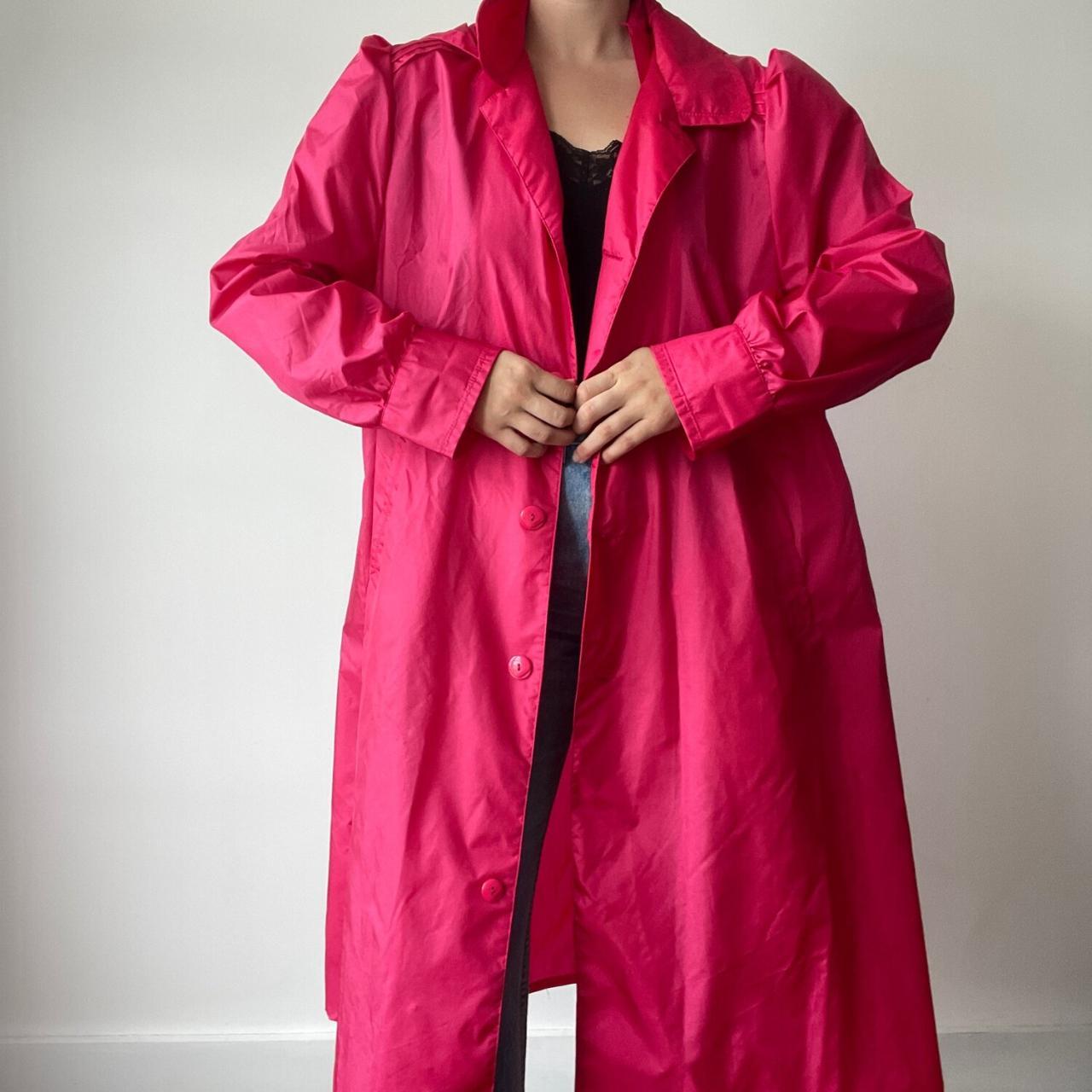 Vintage 1980s magenta raincoat by Totes with the...