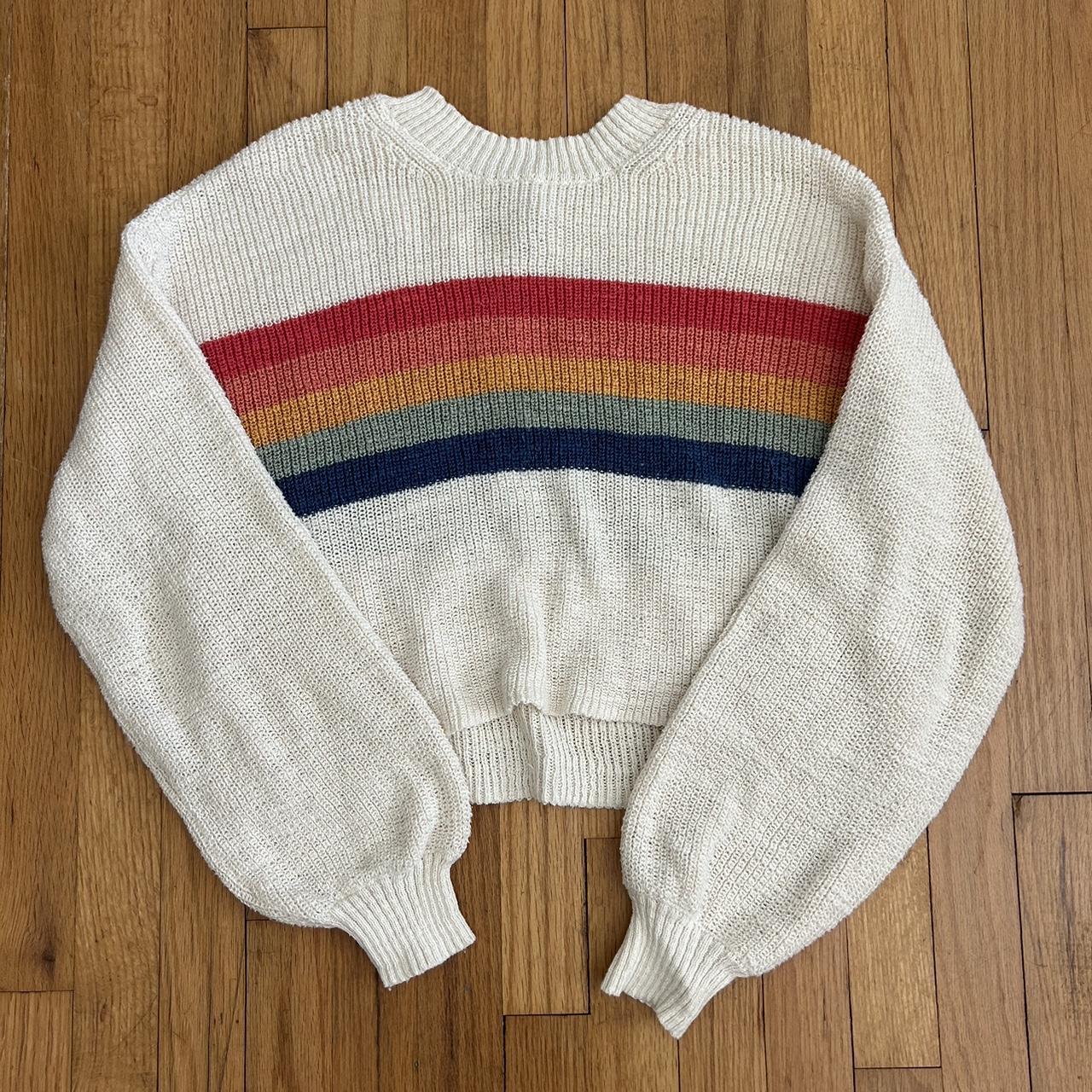 American eagle 2025 rainbow sweater