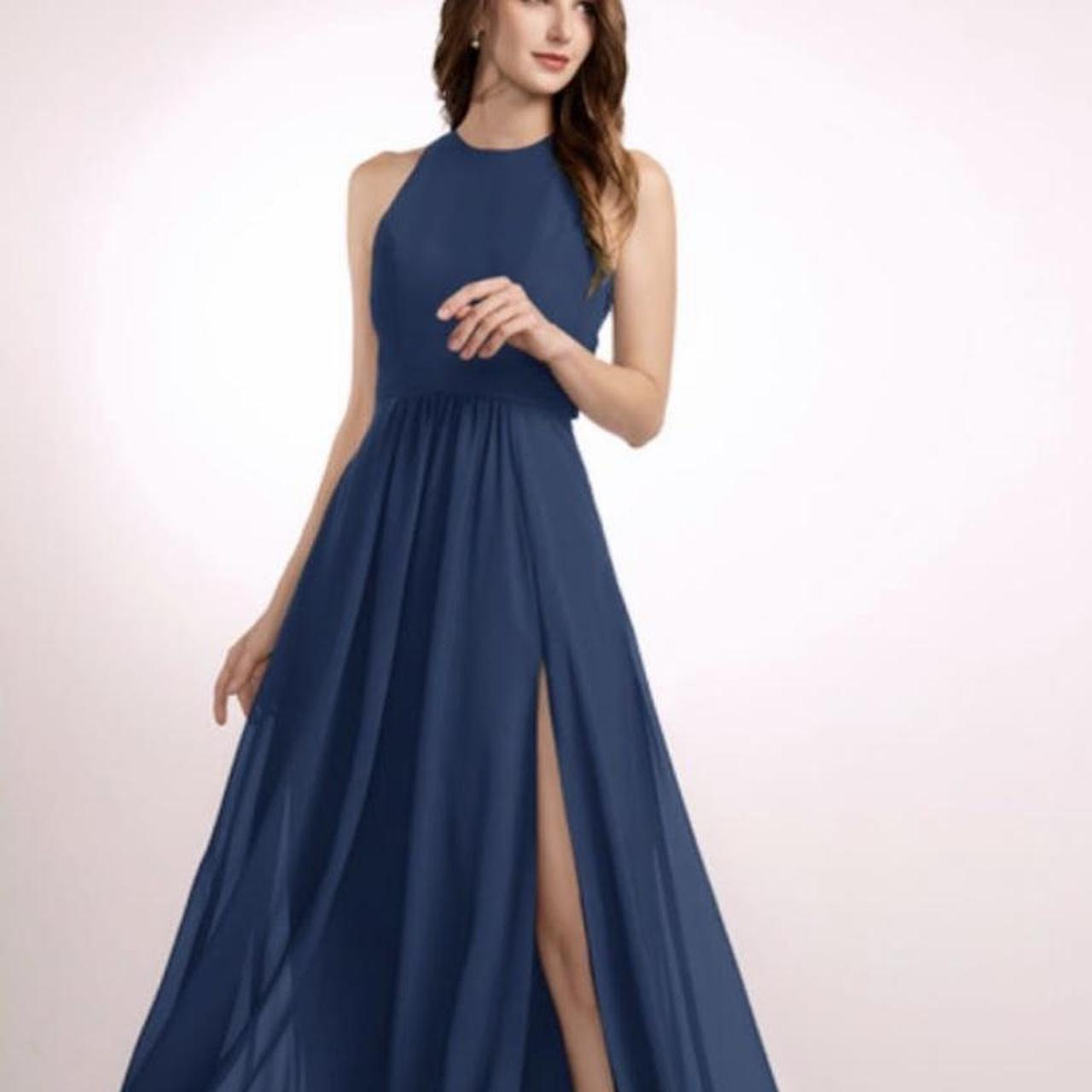 JJs House Navy blue bridesmaids dress. No leg slit... Depop