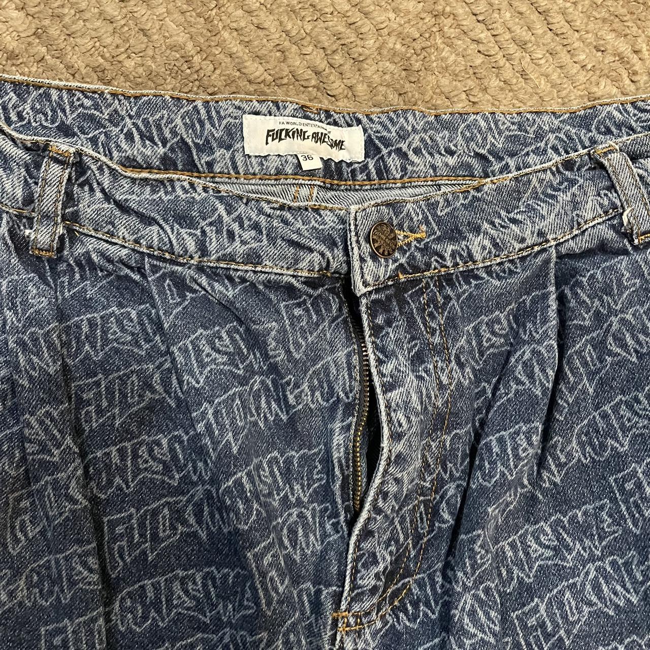 FuckingAwesome all over online print jeans