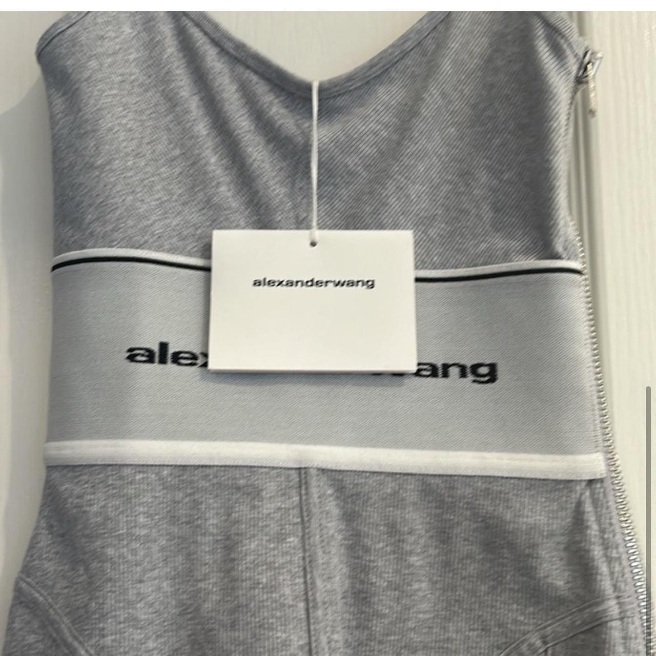 Alexanderwang mini rib dress 新品タグ付き Alexander Wang Logo Elastic Waistline Mini Ribbed Bodycon