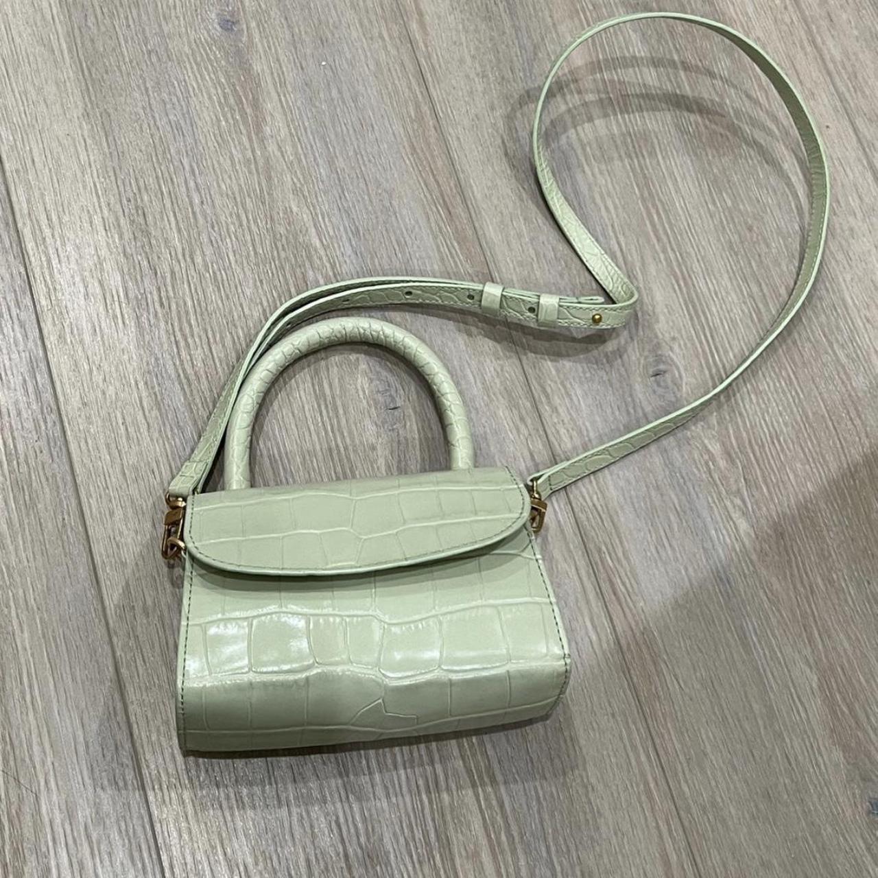 Byfar Sage Green Mini Croco Crossbody Bag Gently