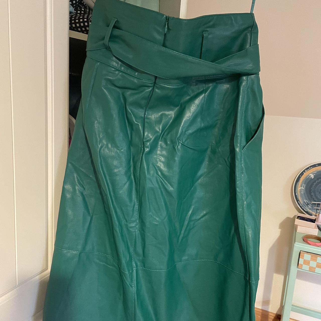 Dunnes stores hotsell green leather skirt