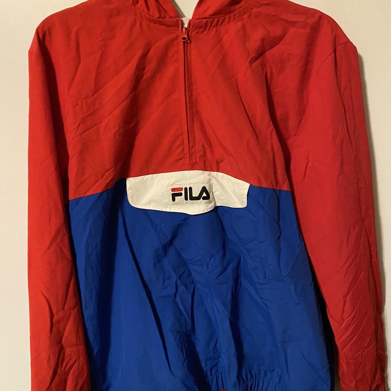 Fila Men's Red and Blue Jacket | Depop