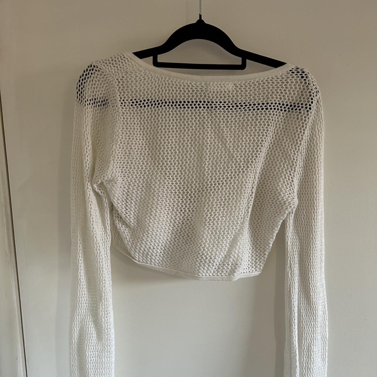 Glassons crochet long sleeve crop top Adjustable... Depop