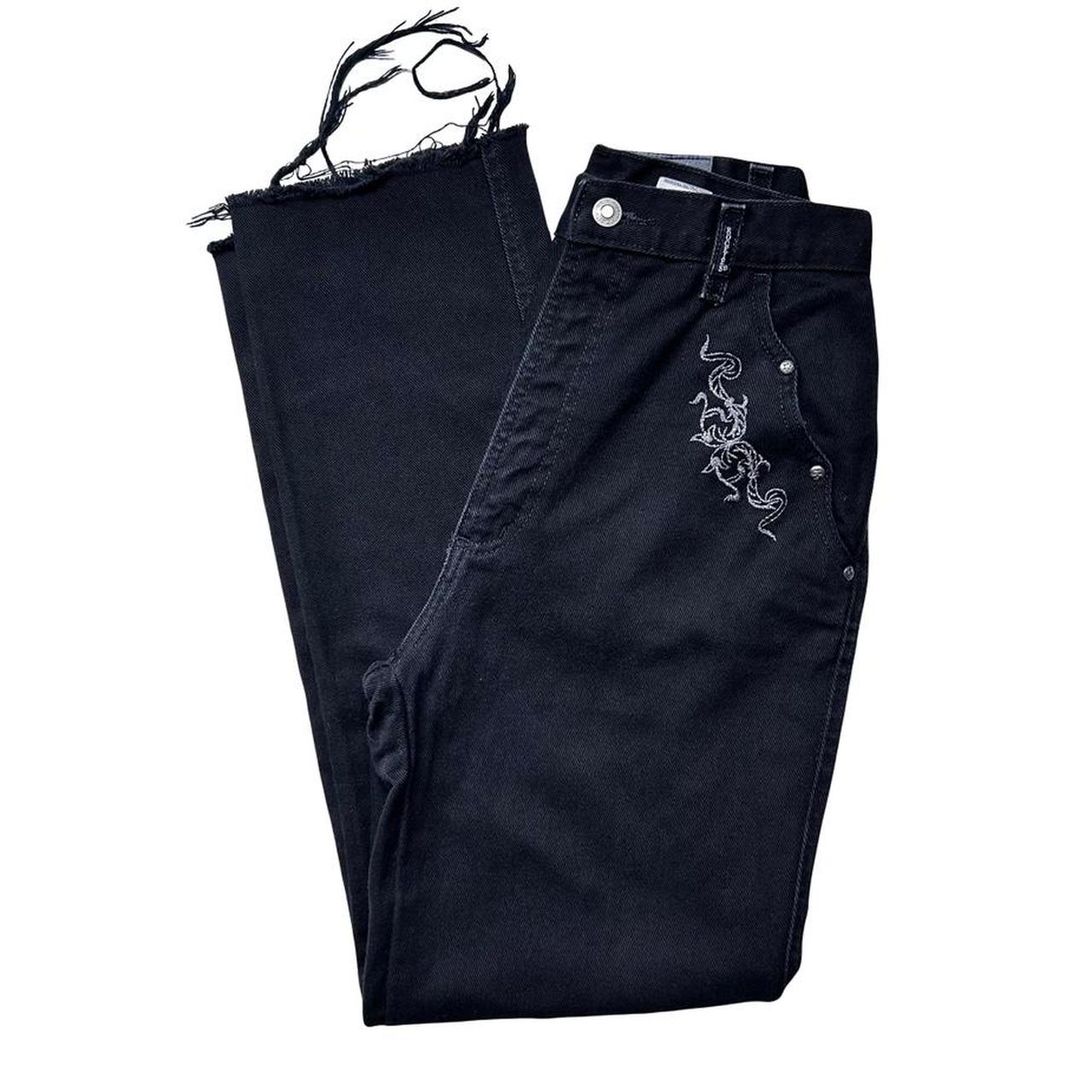 Rockies Women's Straight Leg Embroidered Pants - Black - 4