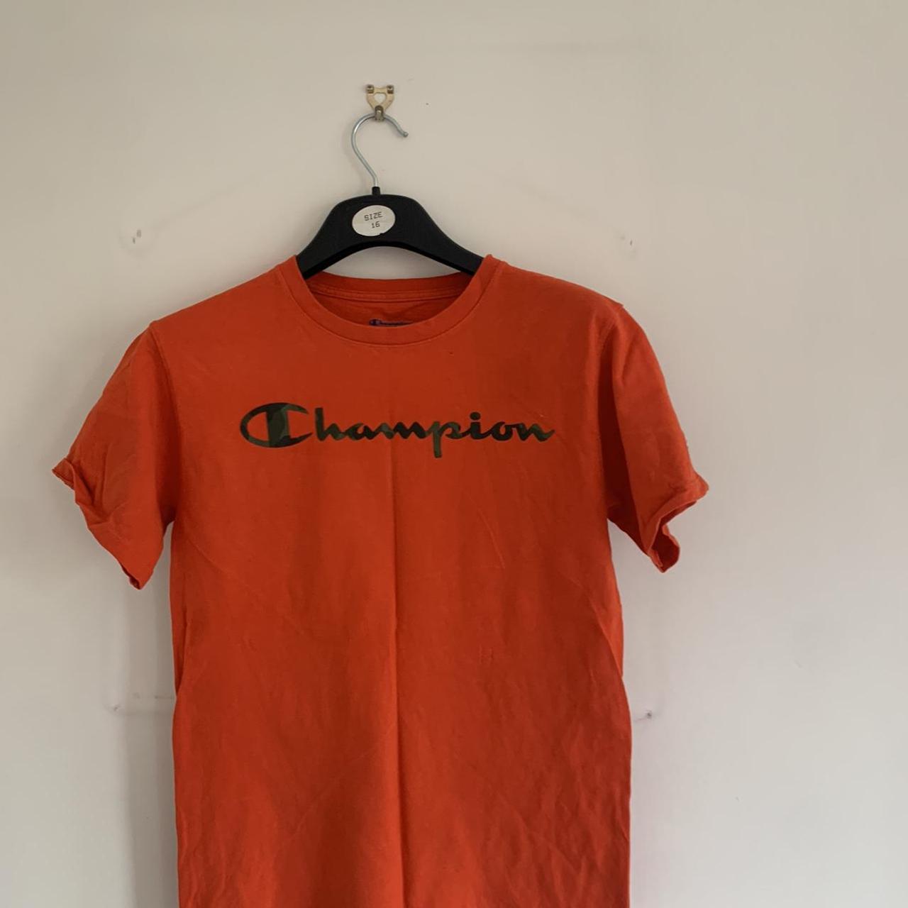 Champion Tee Orange with Camo design Sick piece