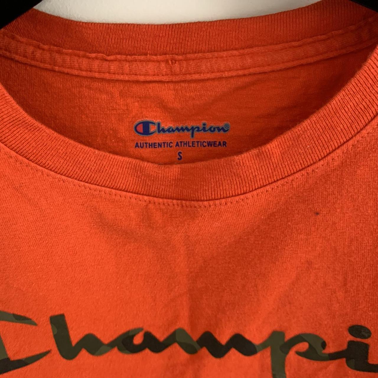 Champion Tee Orange with Camo design Sick piece